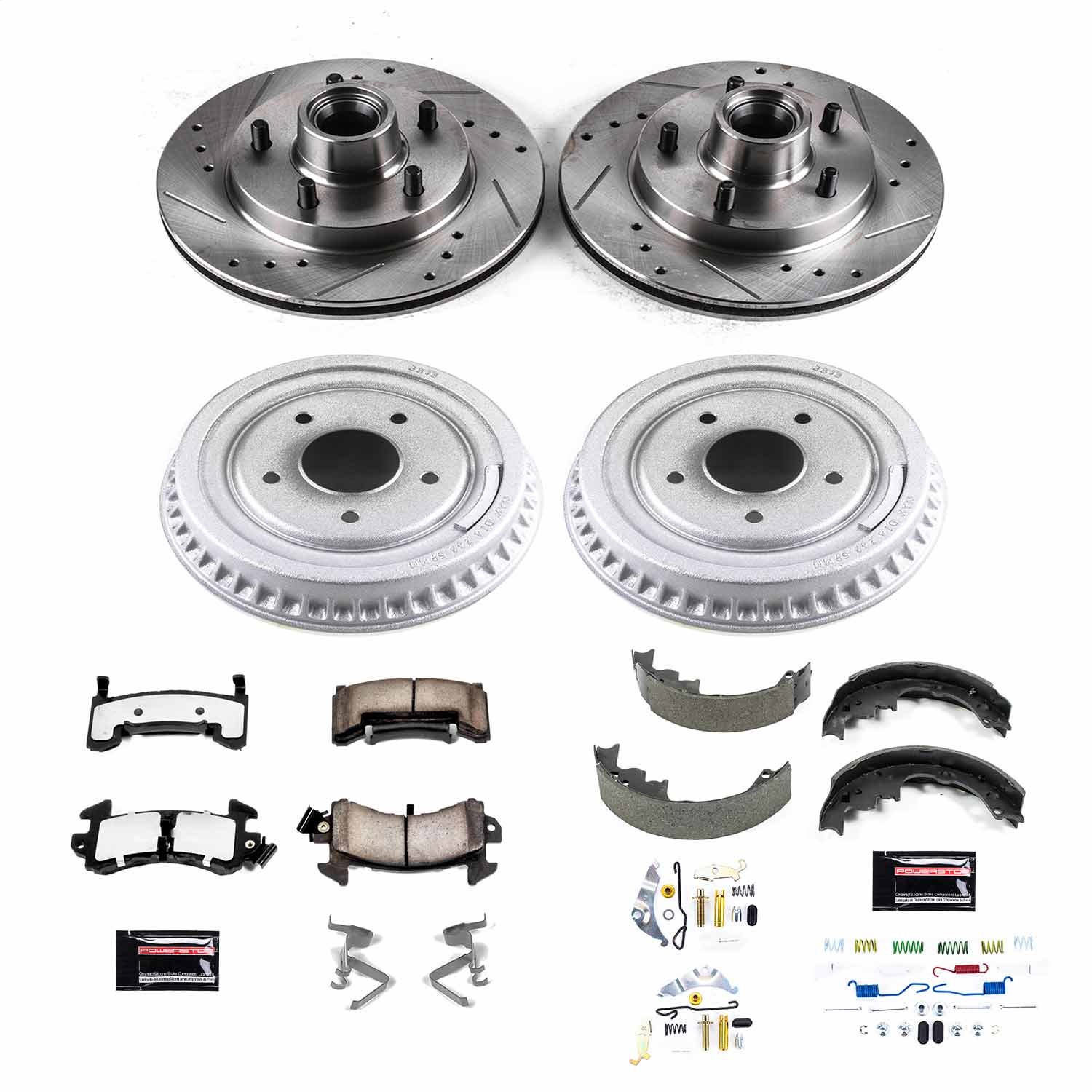 Power Stop - K15042DK-36 - Complete Vehicle Disc/Drum Brake Kit
