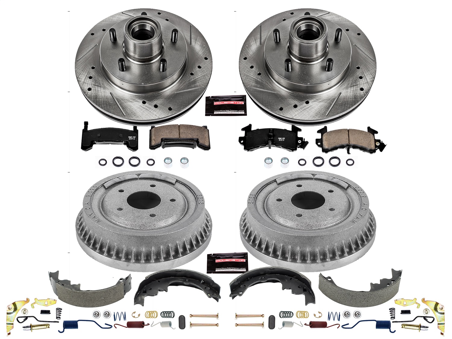 Power Stop - K15042DK - Complete Vehicle Disc/Drum Brake Kit