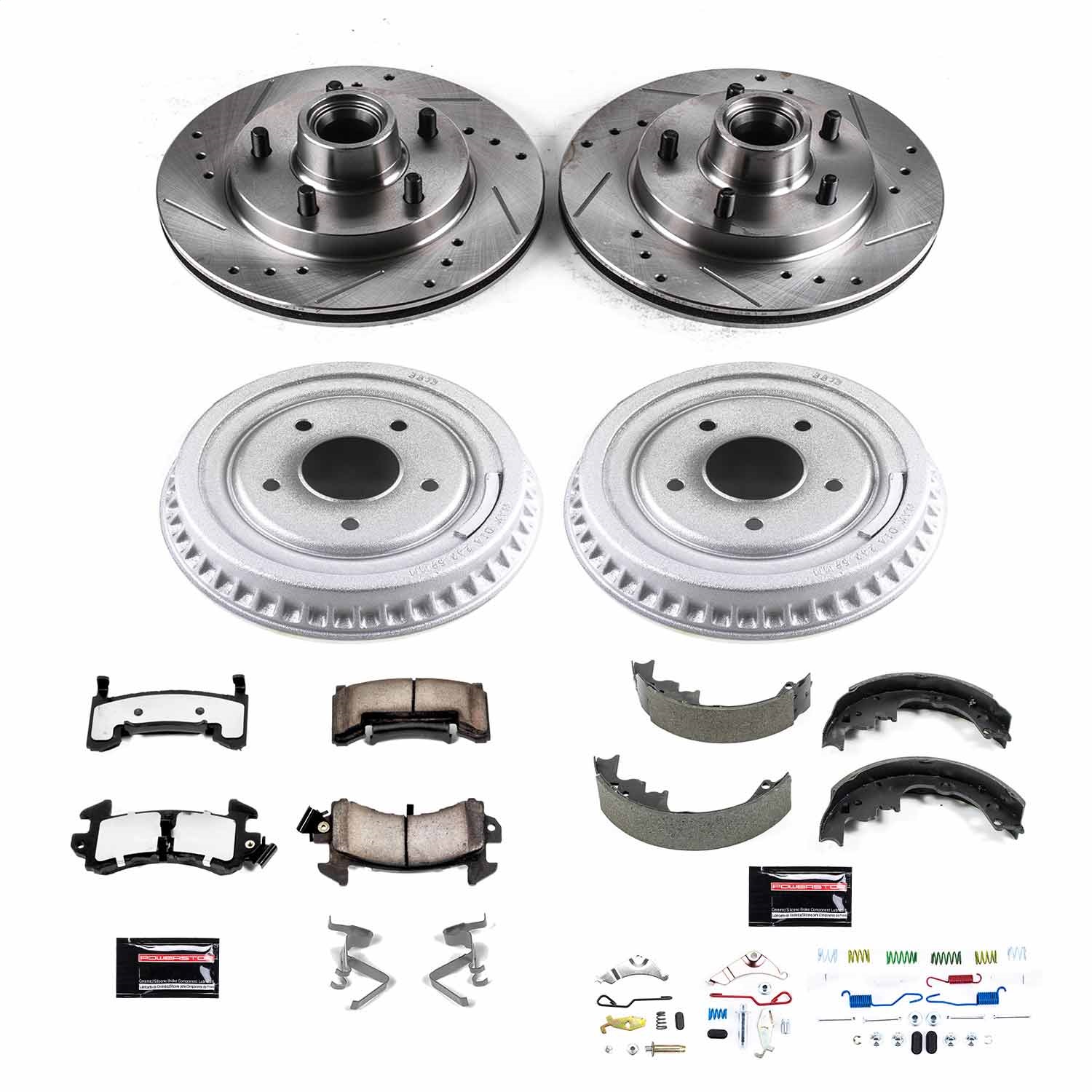 Power Stop - K15043DK-36 - Complete Vehicle Disc/Drum Brake Kit