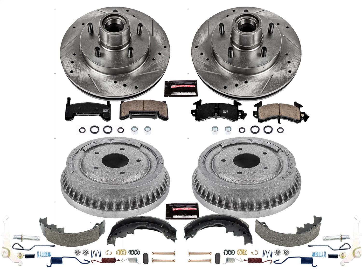 Power Stop - K15044DK - Complete Vehicle Disc/Drum Brake Kit