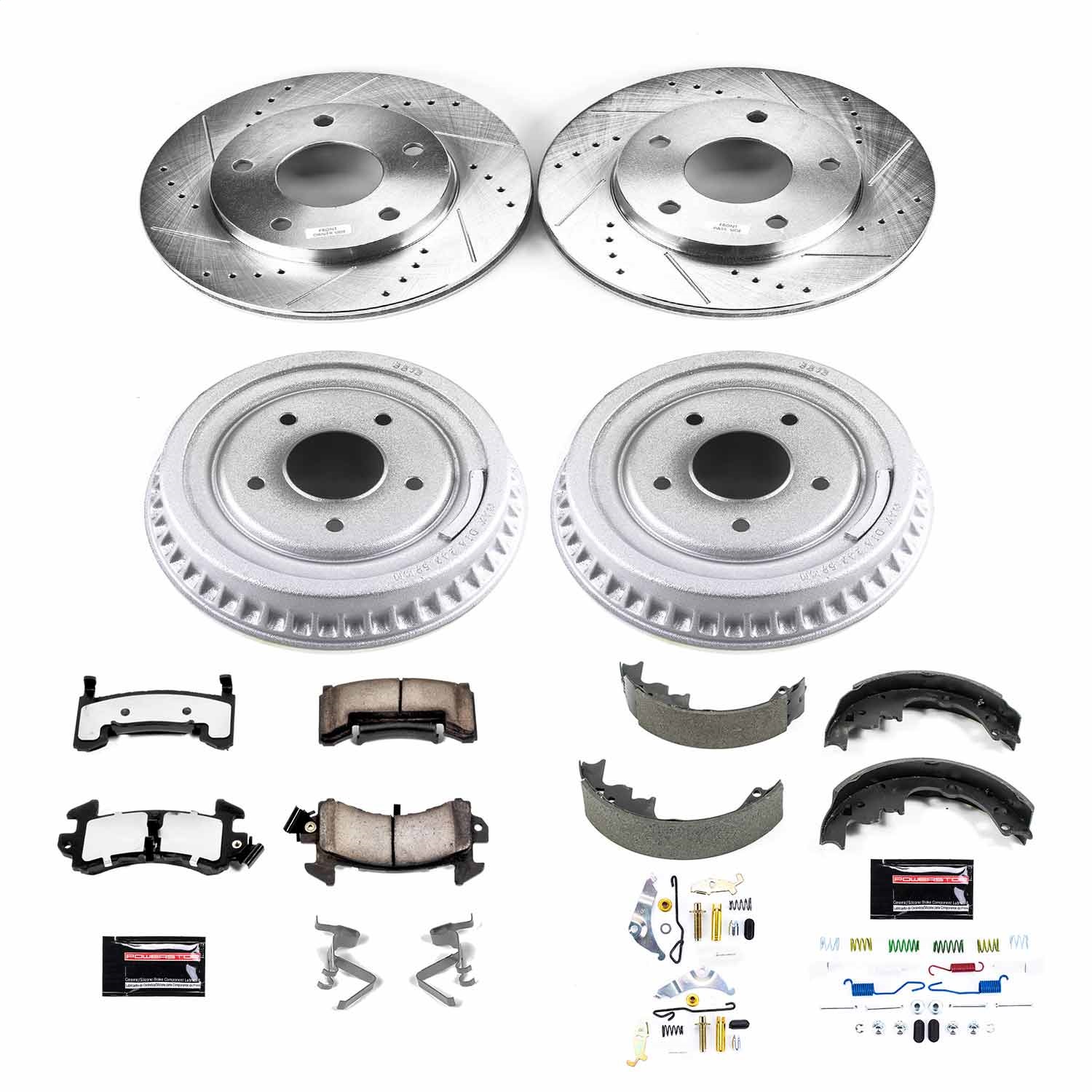 Power Stop - K15045DK-36 - Complete Vehicle Disc/Drum Brake Kit