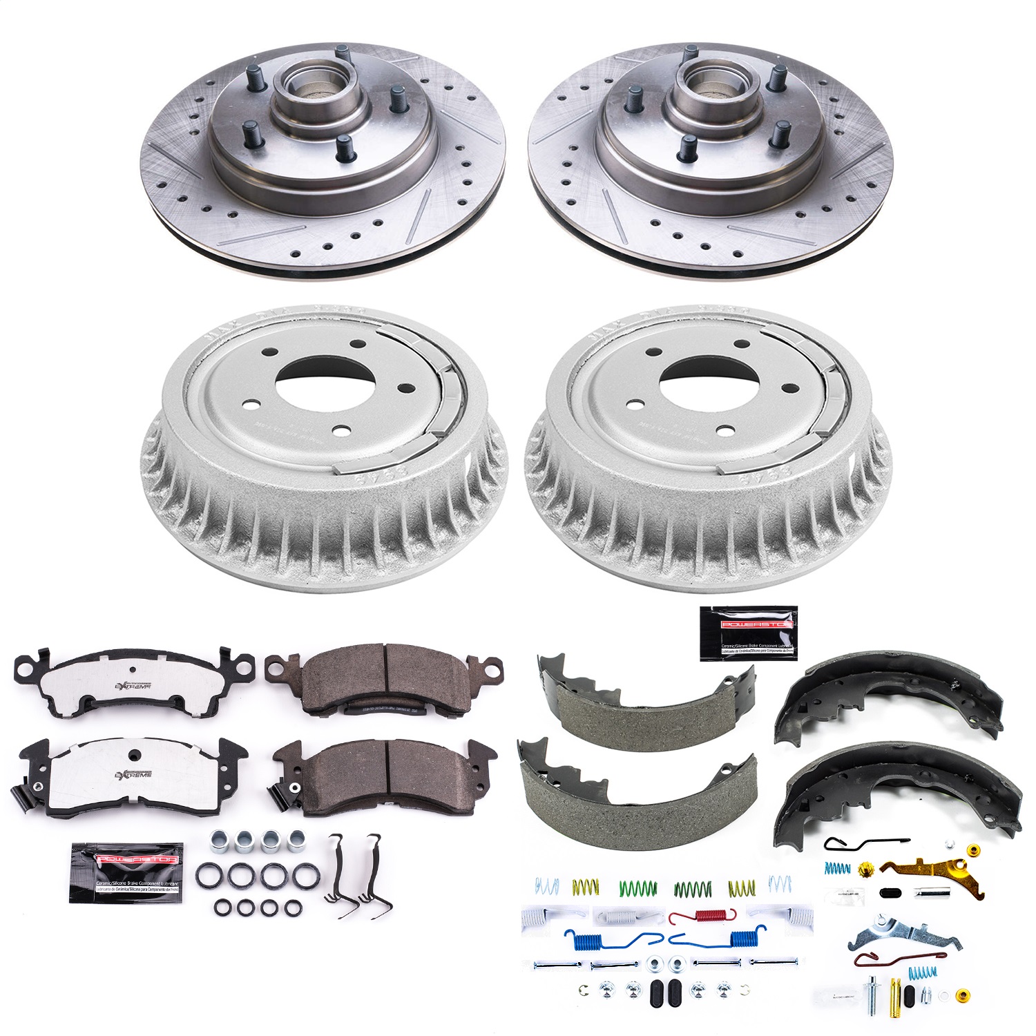 Power Stop - K15047DK-26 - Complete Vehicle Disc/Drum Brake Kit