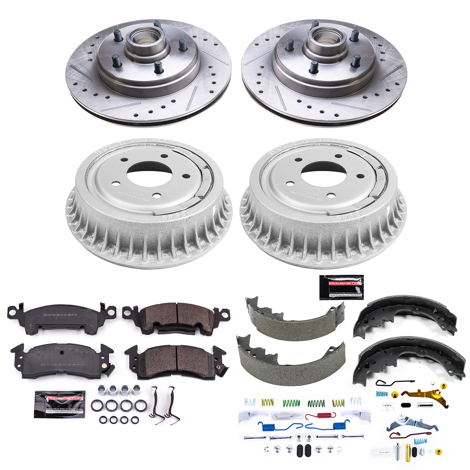 Power Stop - K15047DK - Complete Vehicle Disc/Drum Brake Kit