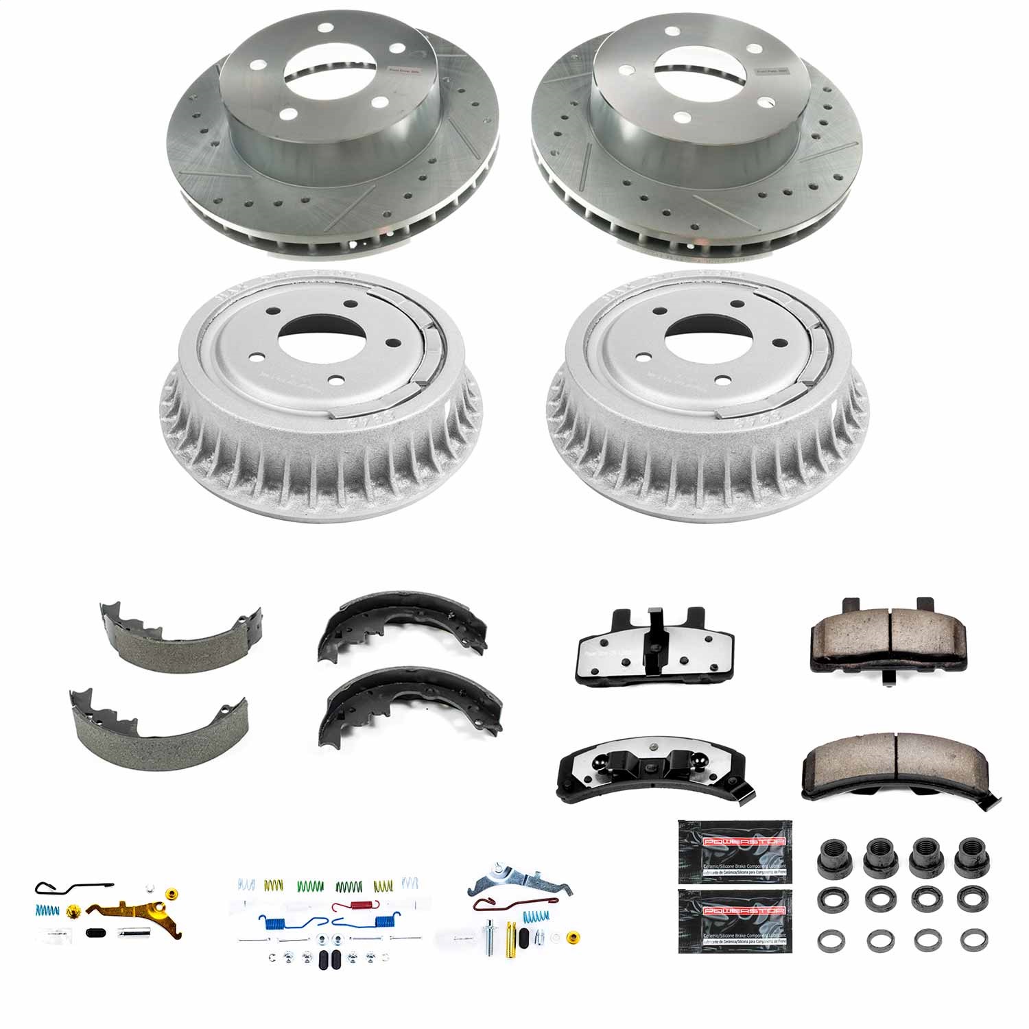 Power Stop - K15048DK-36 - Complete Vehicle Disc/Drum Brake Kit