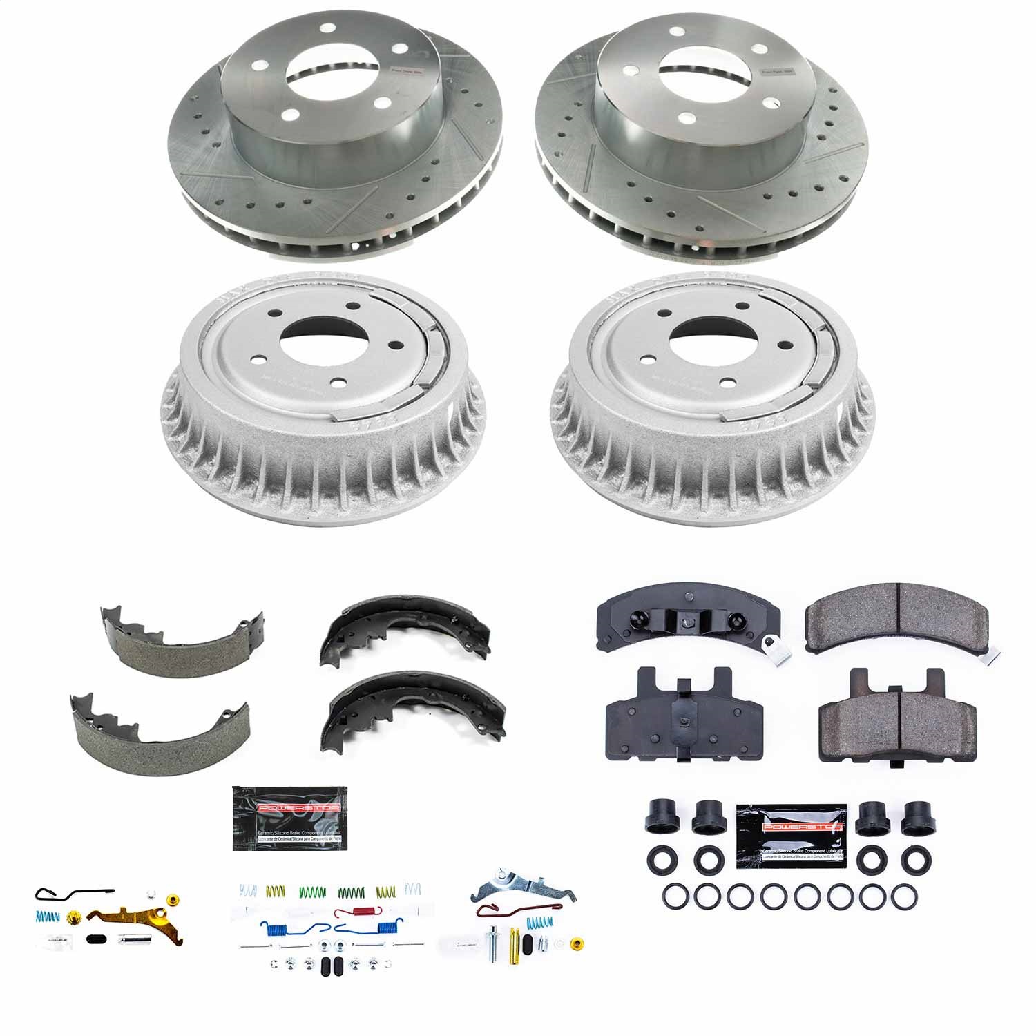 Power Stop - K15048DK - Complete Vehicle Disc/Drum Brake Kit