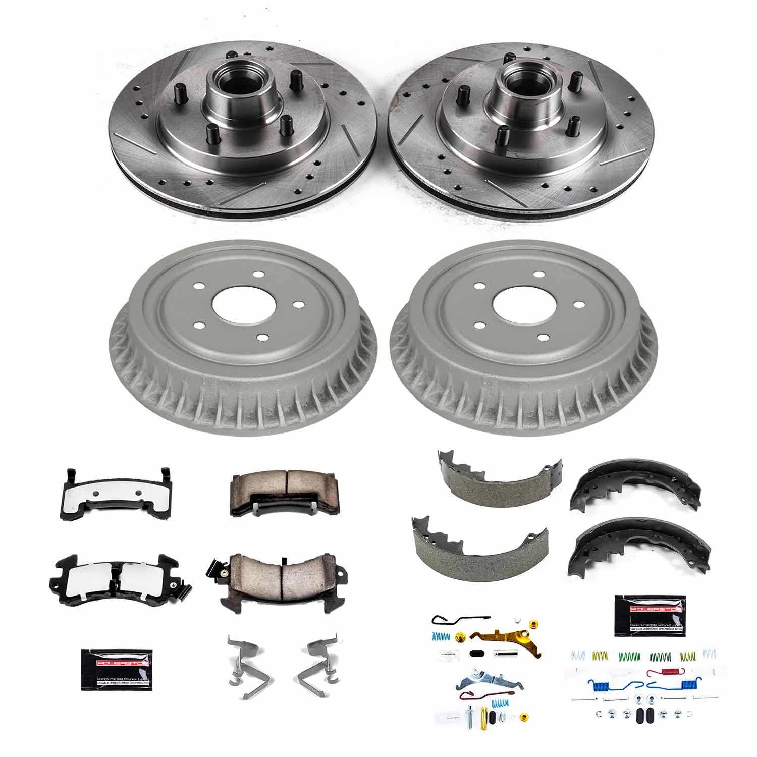 Power Stop - K15049DK-36 - Complete Vehicle Disc/Drum Brake Kit