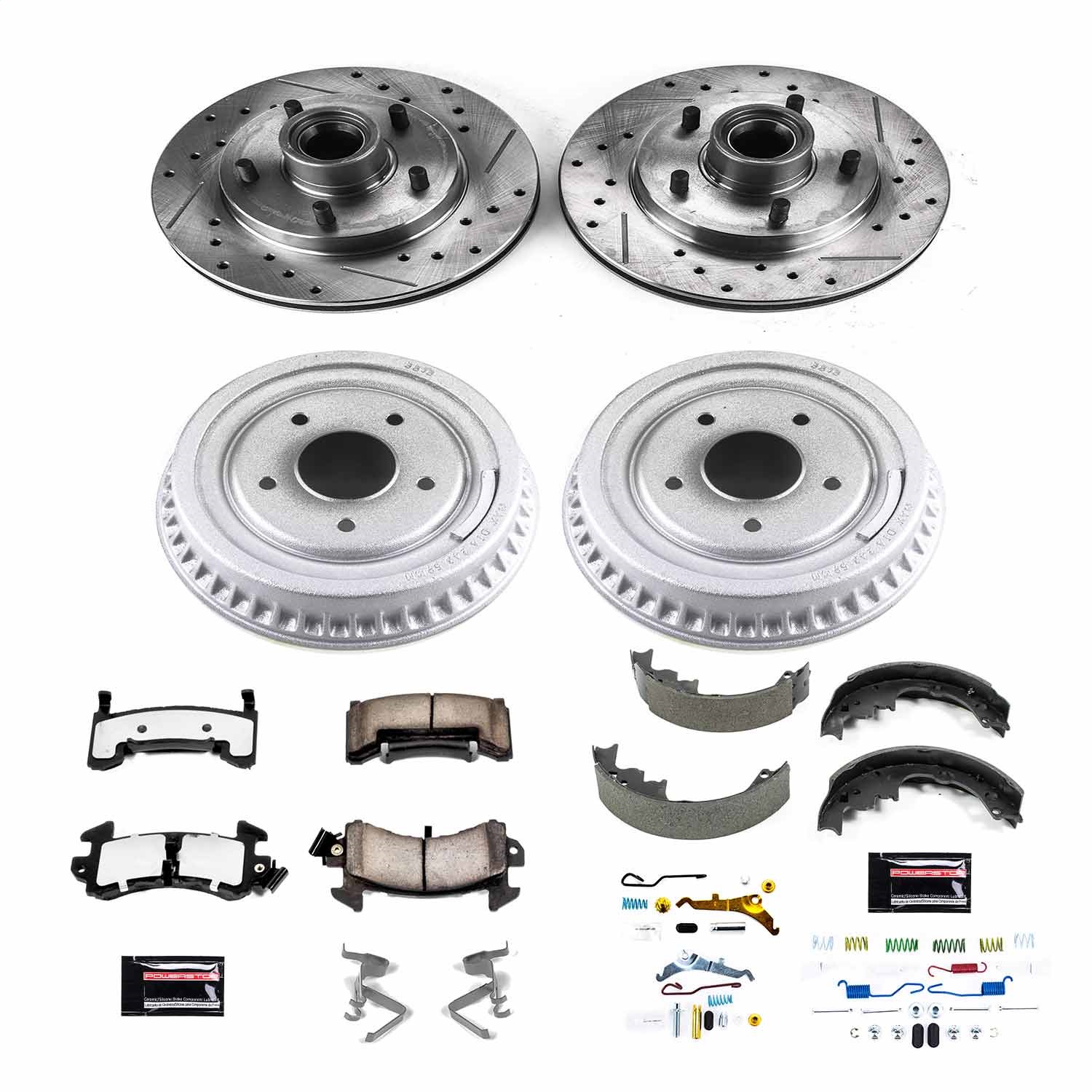 Power Stop - K15051DK-36 - Complete Vehicle Disc/Drum Brake Kit