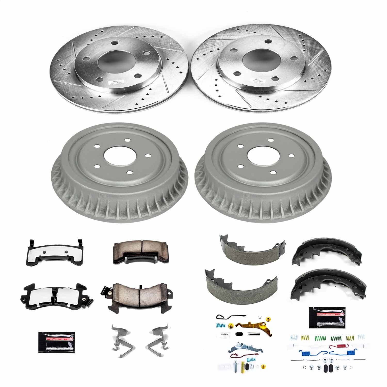 Power Stop - K15053DK-36 - Complete Vehicle Disc/Drum Brake Kit