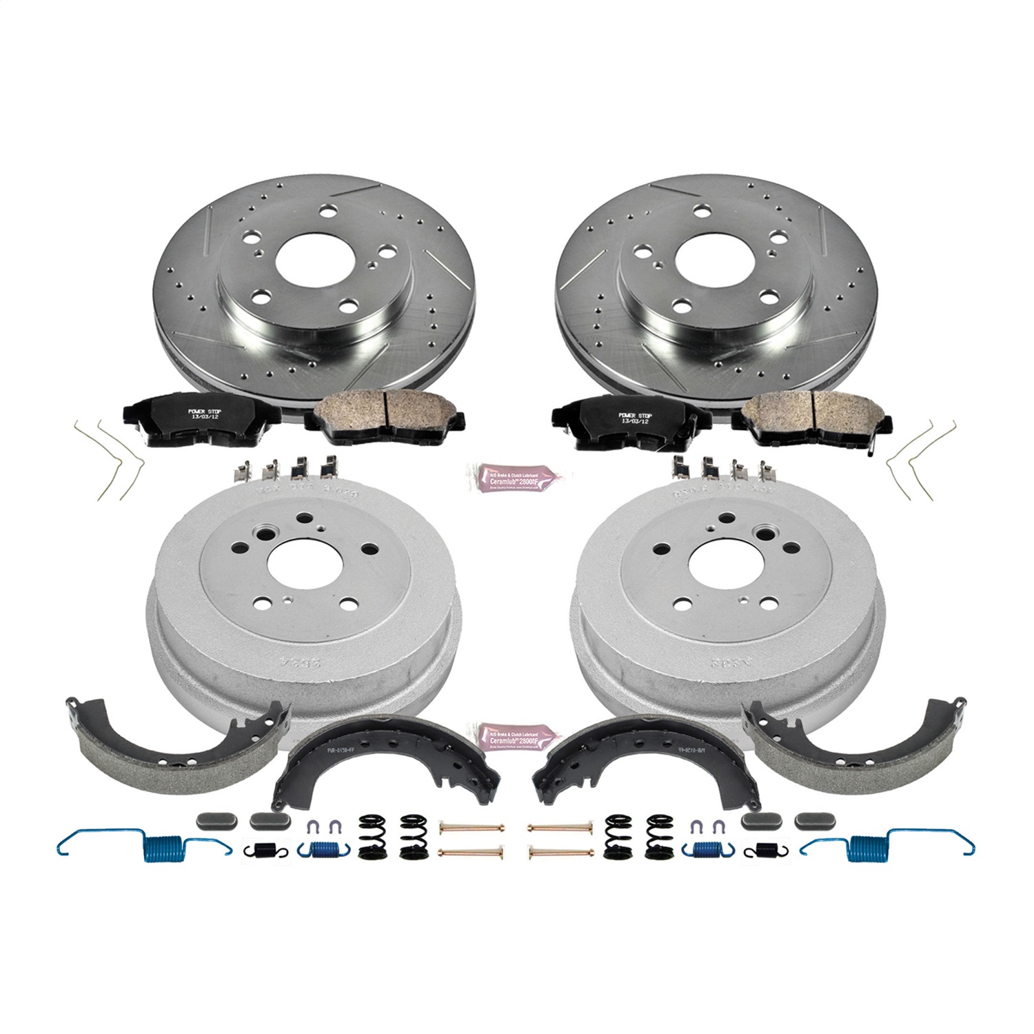 Power Stop - K15059DK - Complete Vehicle Disc/Drum Brake Kit