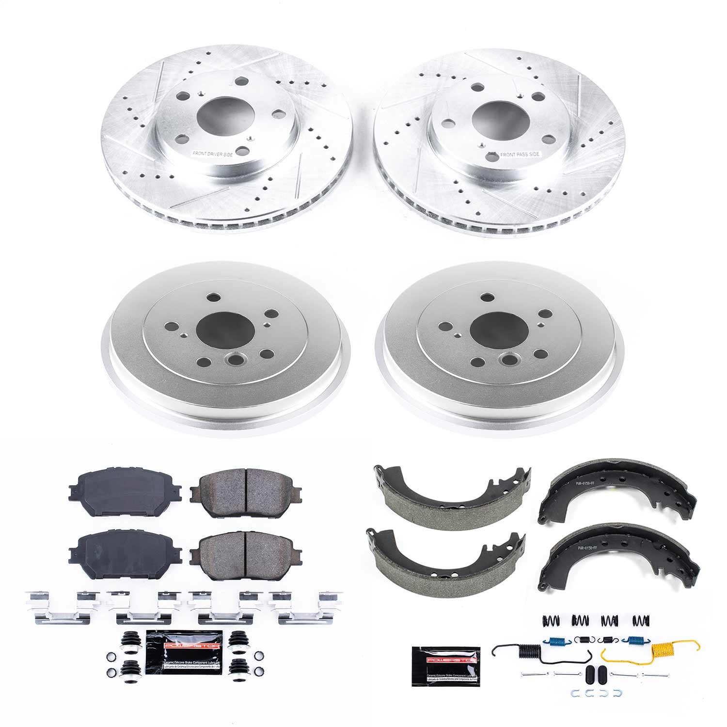 Power Stop - K15061DK - Complete Vehicle Disc/Drum Brake Kit