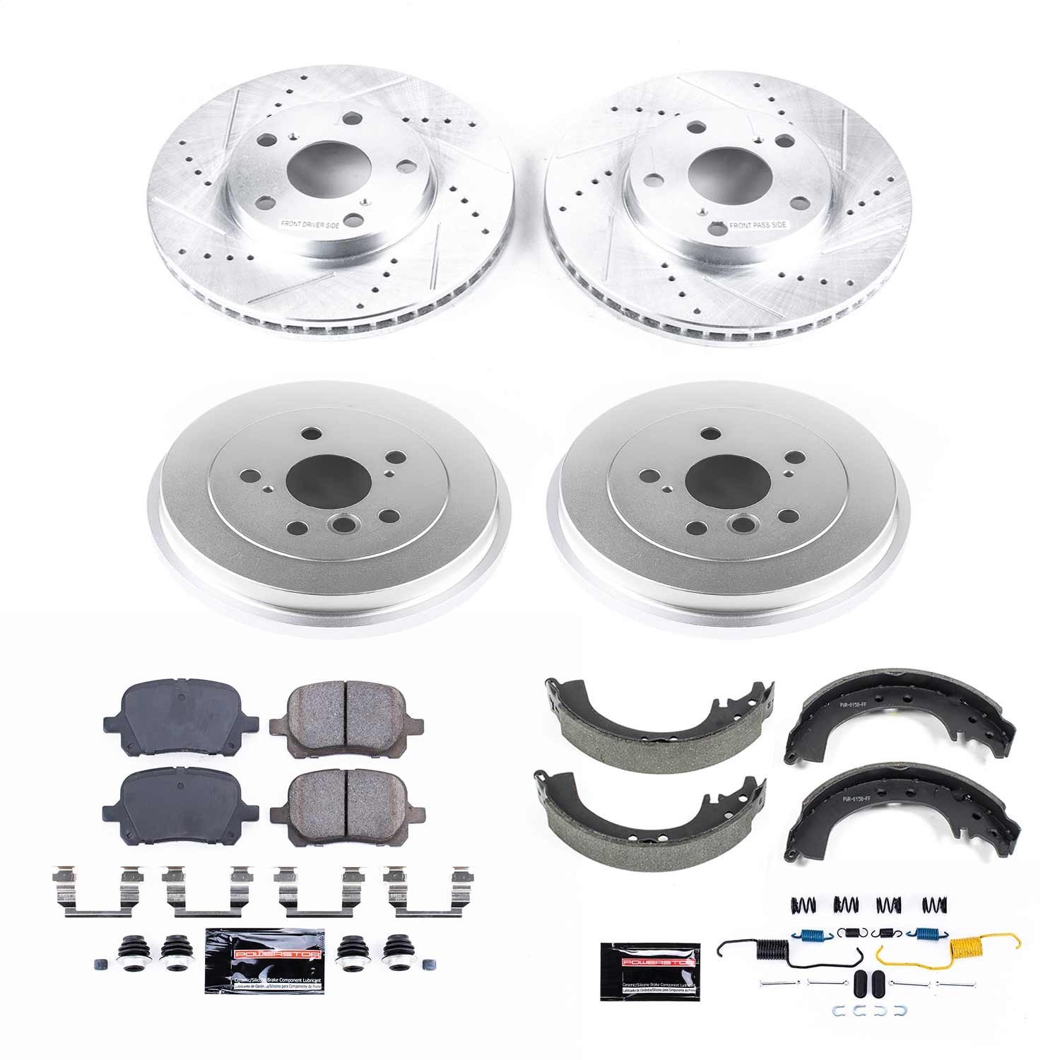 Power Stop - K15065DK - Complete Vehicle Disc/Drum Brake Kit