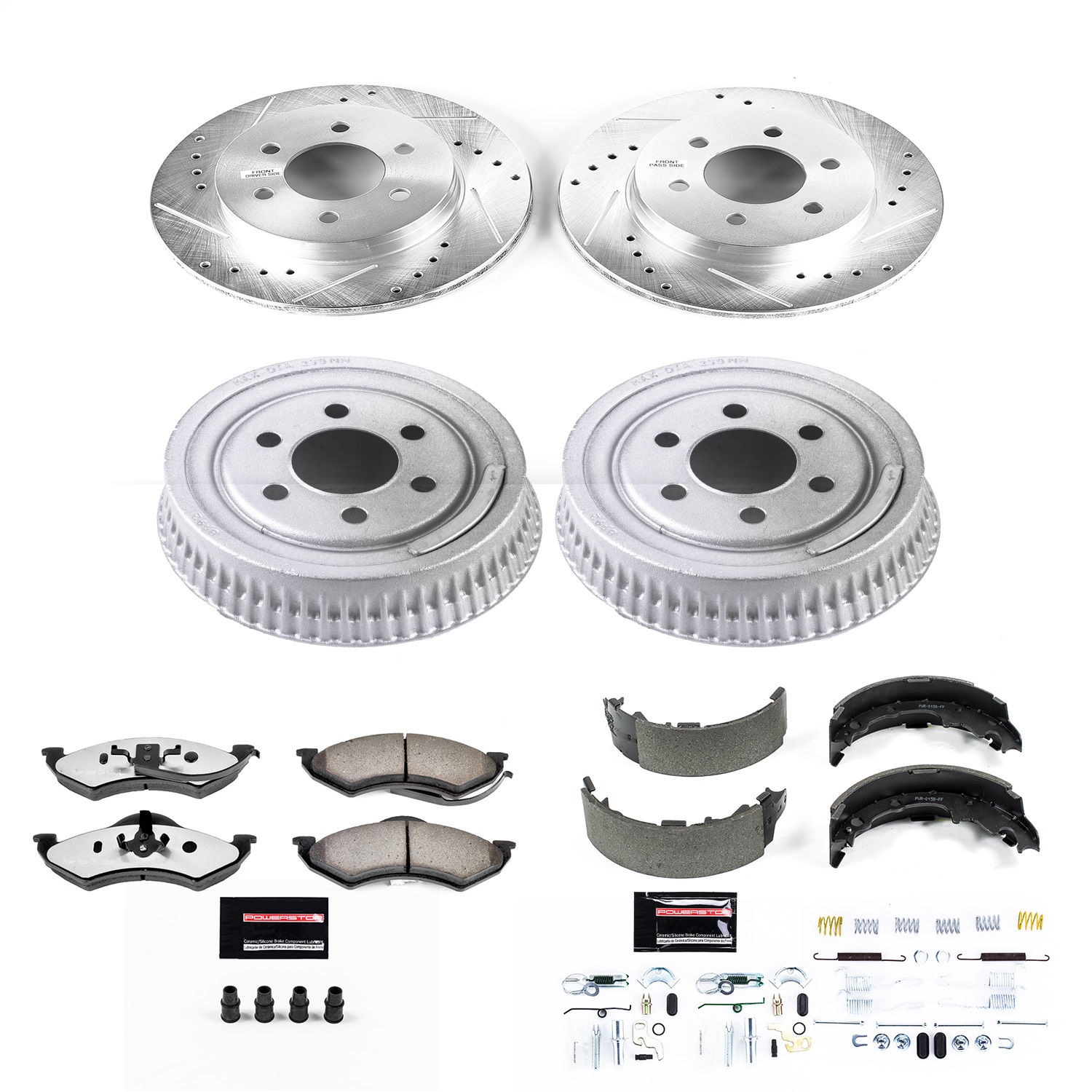 Power Stop - K15071DK-36 - Complete Vehicle Disc/Drum Brake Kit