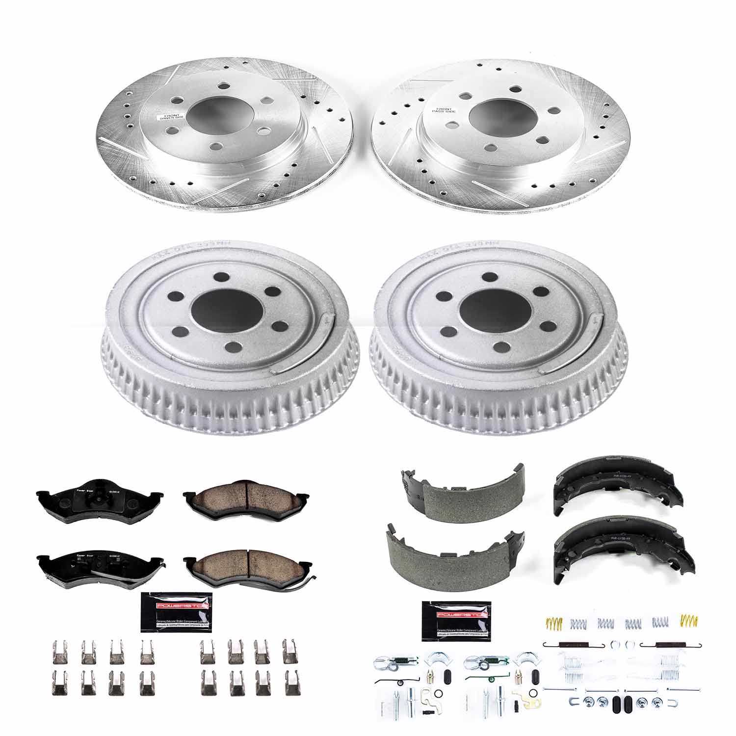 Power Stop - K15071DK - Complete Vehicle Disc/Drum Brake Kit