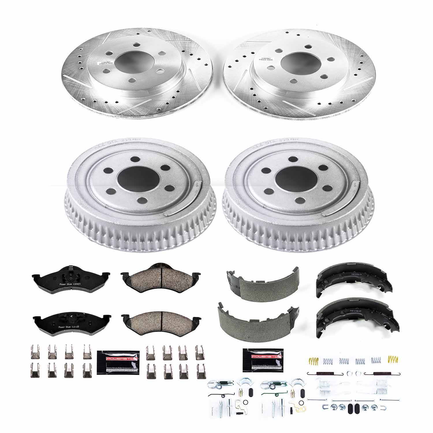 Power Stop - K15072DK - Complete Vehicle Disc/Drum Brake Kit
