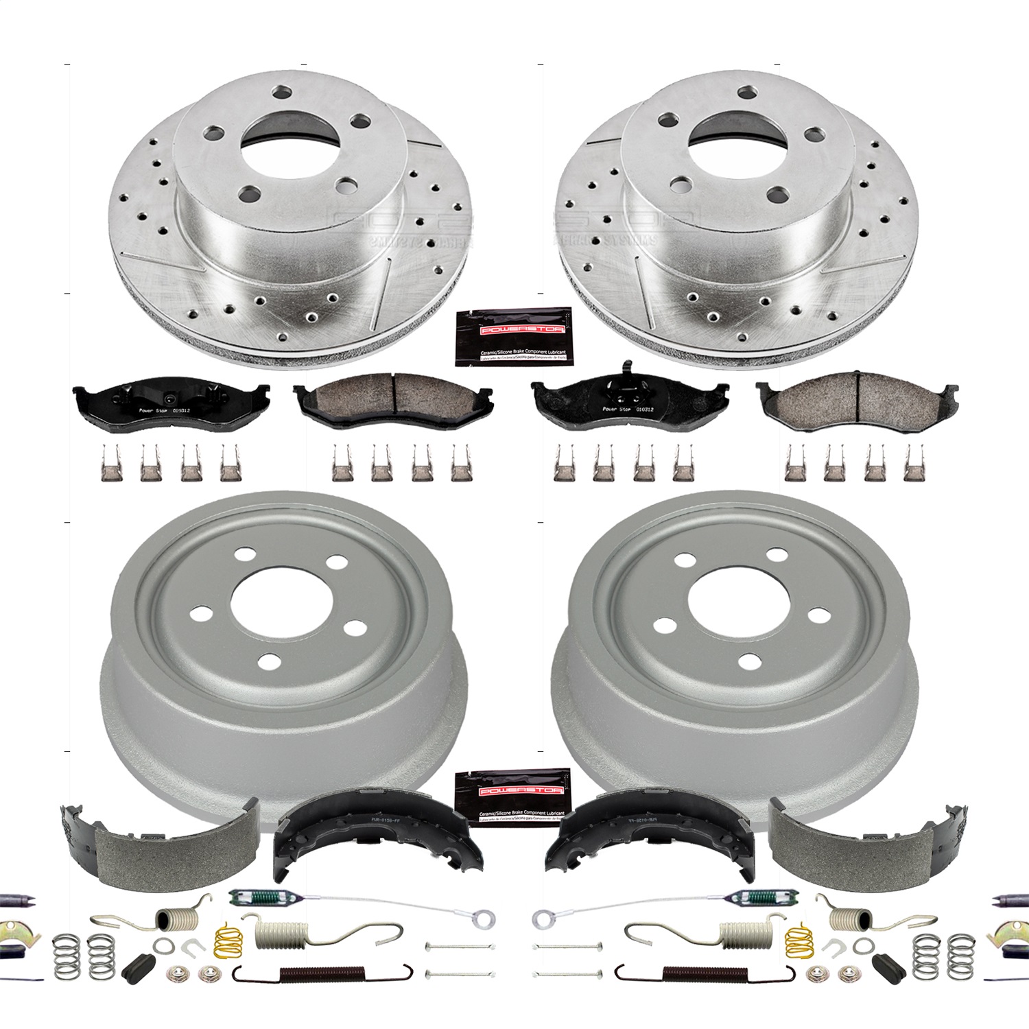 Power Stop - K15073DK - Complete Vehicle Disc/Drum Brake Kit