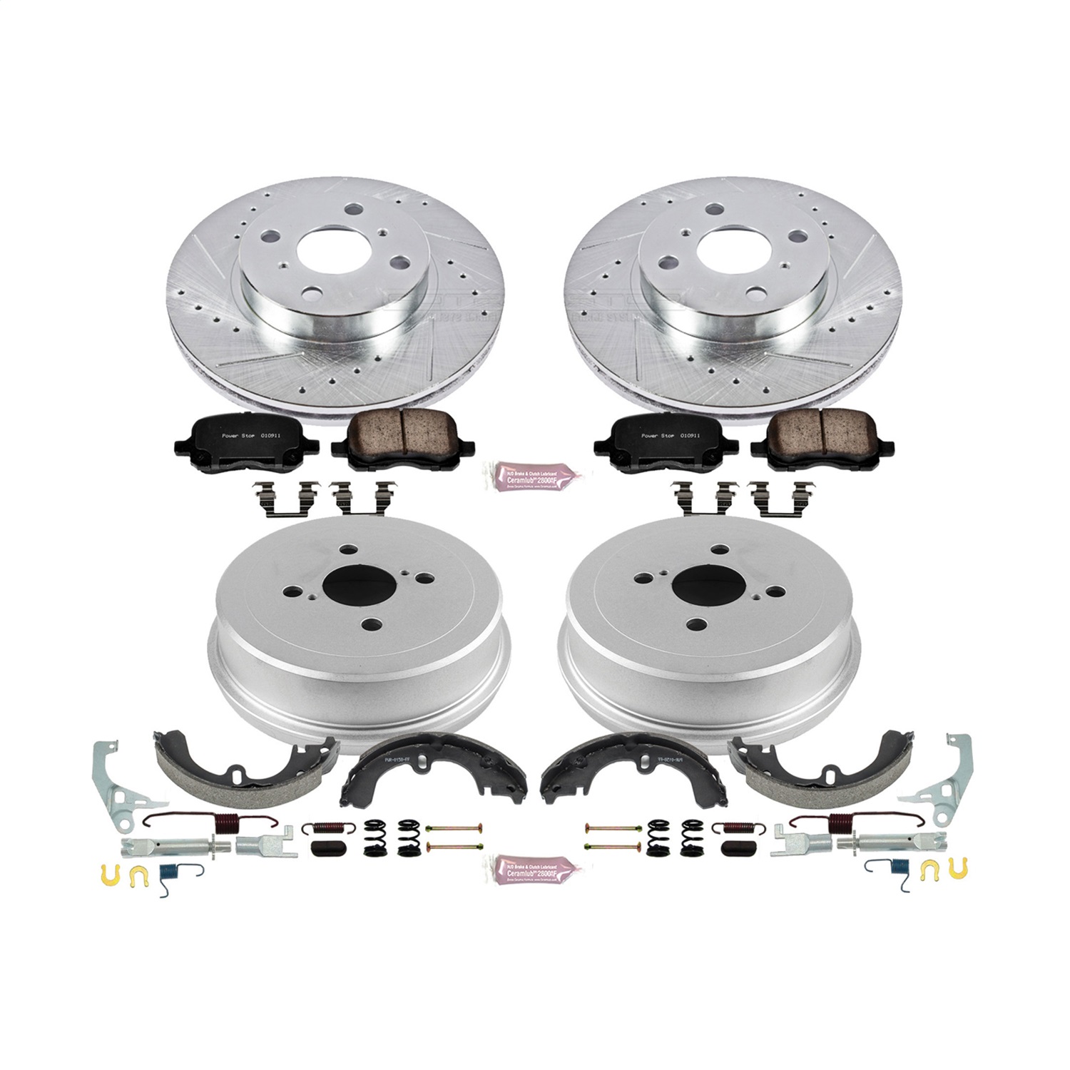 Power Stop - K15078DK - Complete Vehicle Disc/Drum Brake Kit