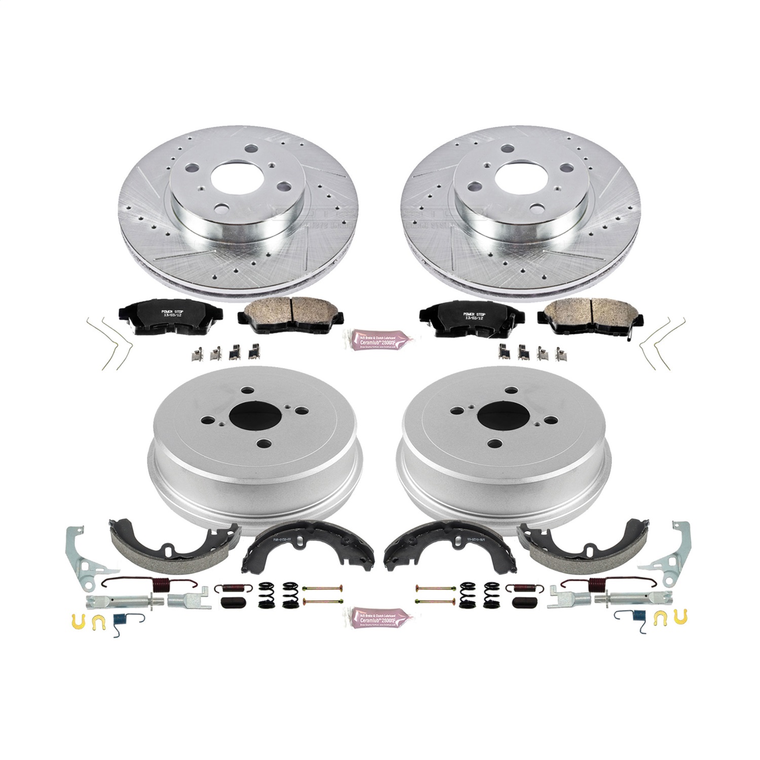 Power Stop - K15079DK - Complete Vehicle Disc/Drum Brake Kit