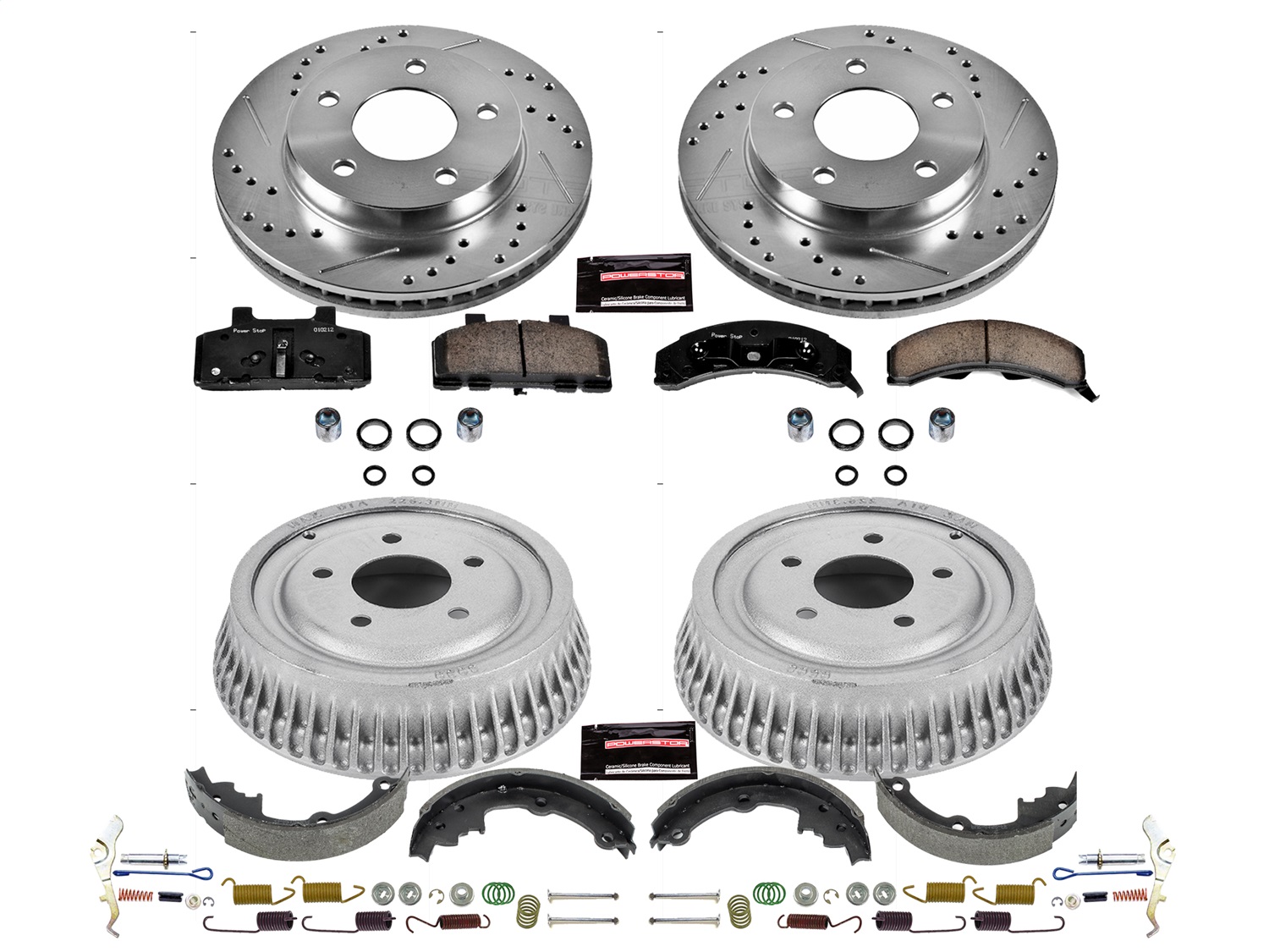 Power Stop - K15081DK - Complete Vehicle Disc/Drum Brake Kit
