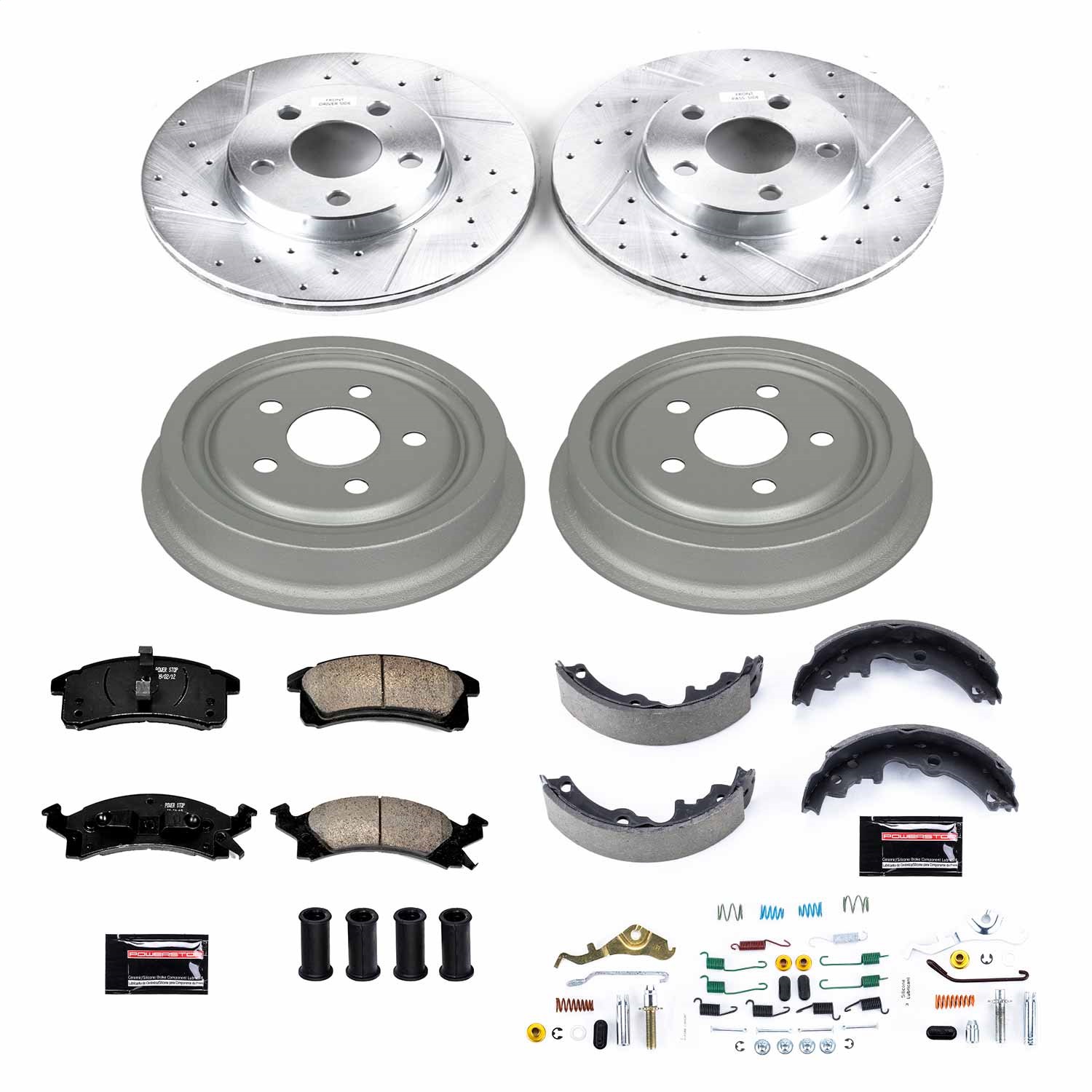 Power Stop - K15083DK - Complete Vehicle Disc/Drum Brake Kit