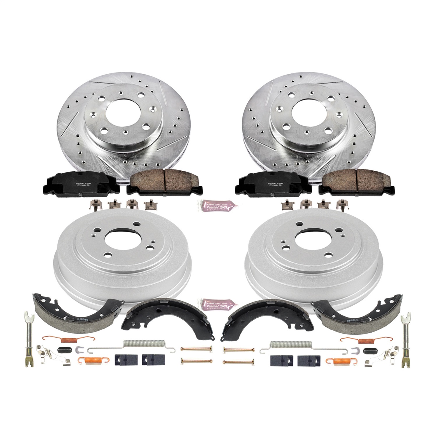 Power Stop - K15085DK - Complete Vehicle Disc/Drum Brake Kit