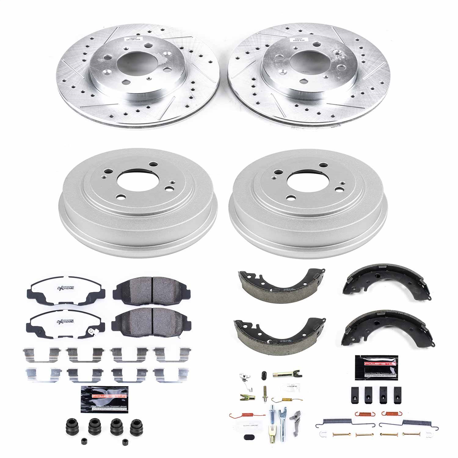 Power Stop - K15086DK-26 - Complete Vehicle Disc/Drum Brake Kit