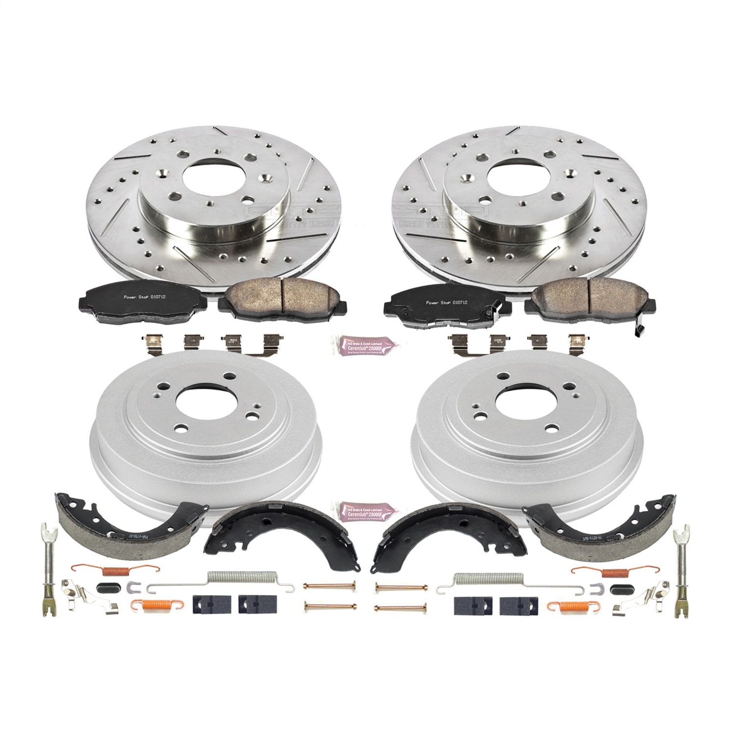 Power Stop - K15086DK - Complete Vehicle Disc/Drum Brake Kit