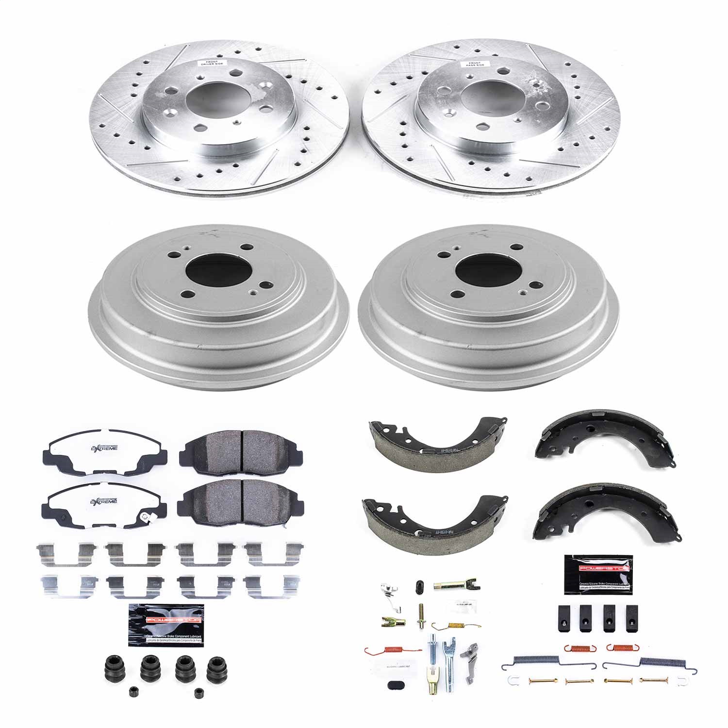 Power Stop - K15087DK-26 - Complete Vehicle Disc/Drum Brake Kit