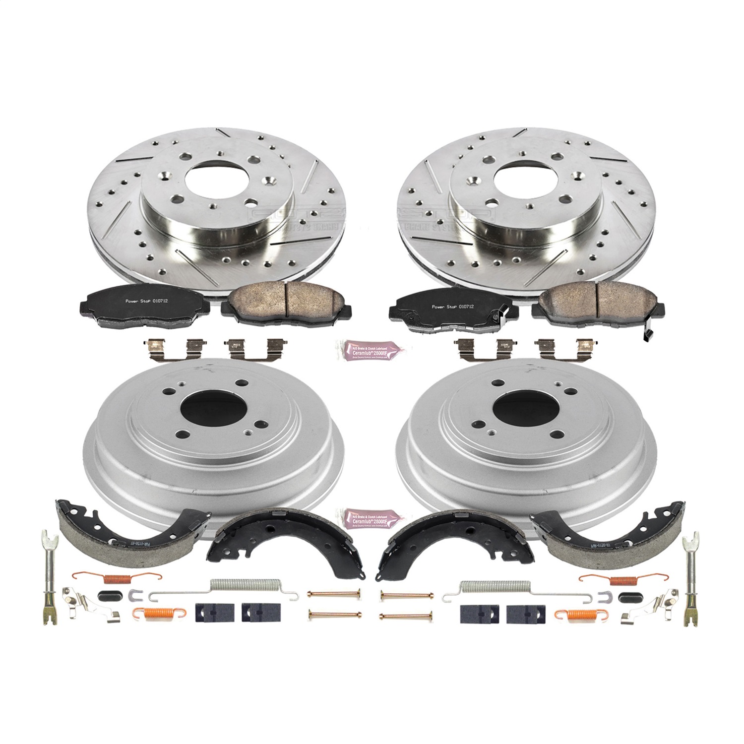 Power Stop - K15087DK - Complete Vehicle Disc/Drum Brake Kit