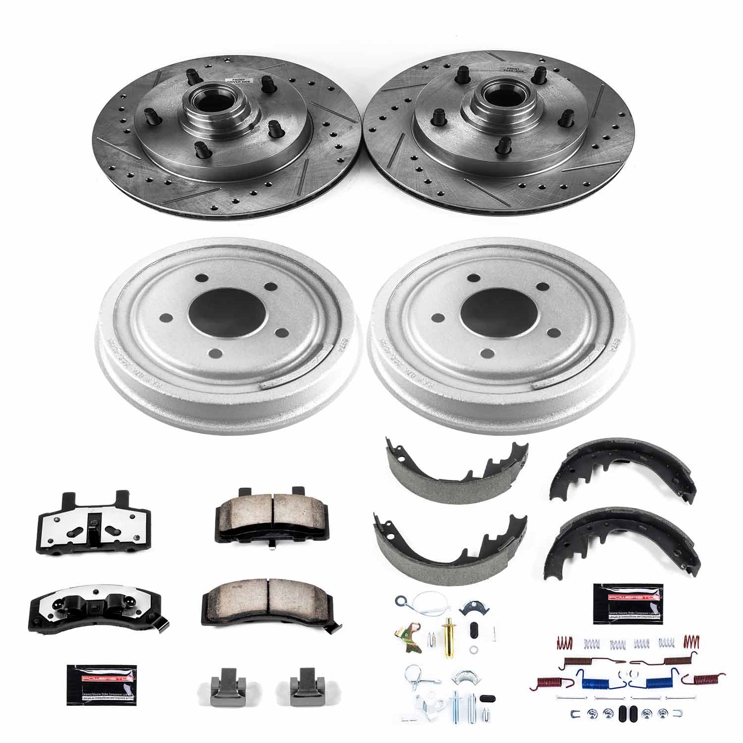 Power Stop - K15089DK-36 - Complete Vehicle Disc/Drum Brake Kit
