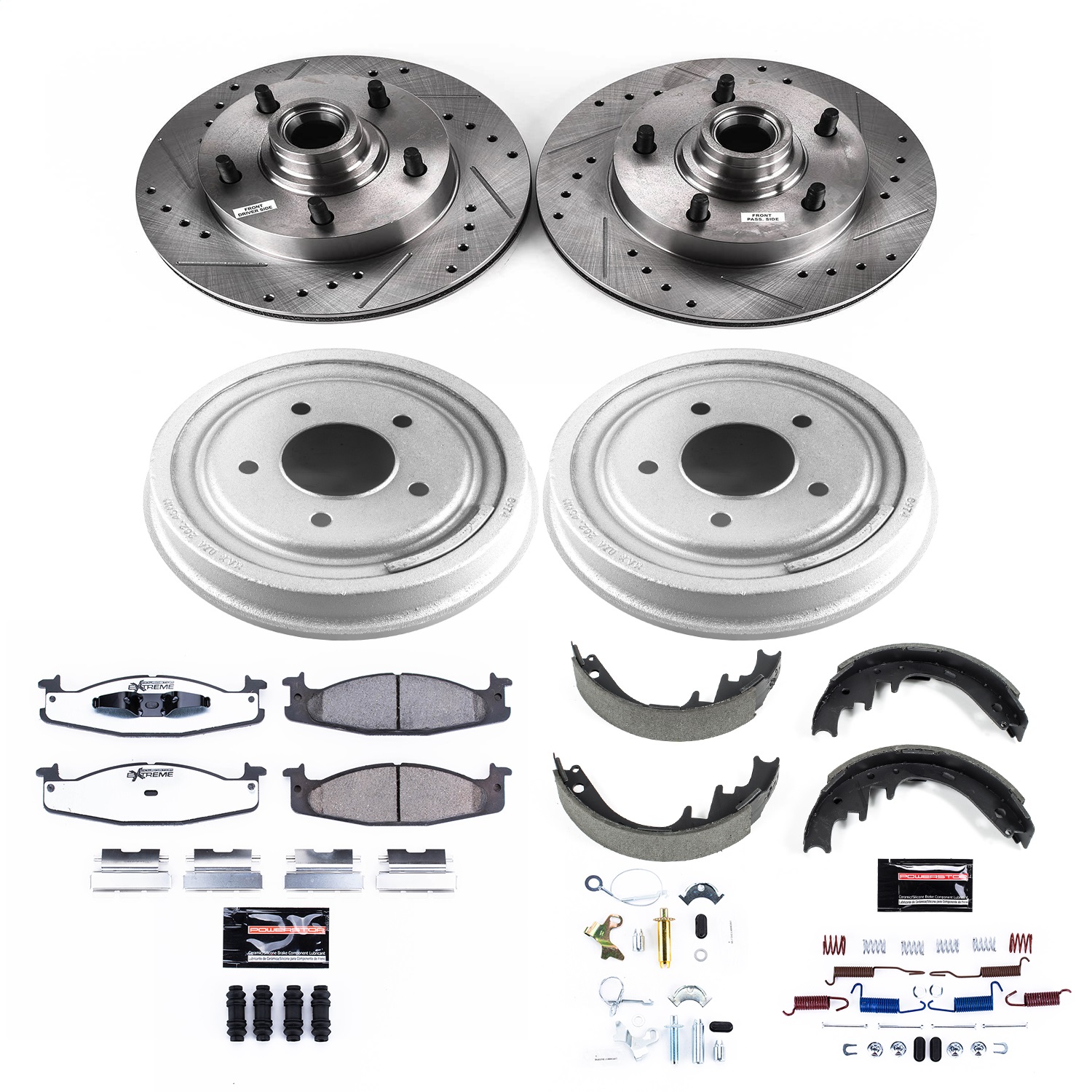 Power Stop - K15090DK-36 - Complete Vehicle Disc/Drum Brake Kit