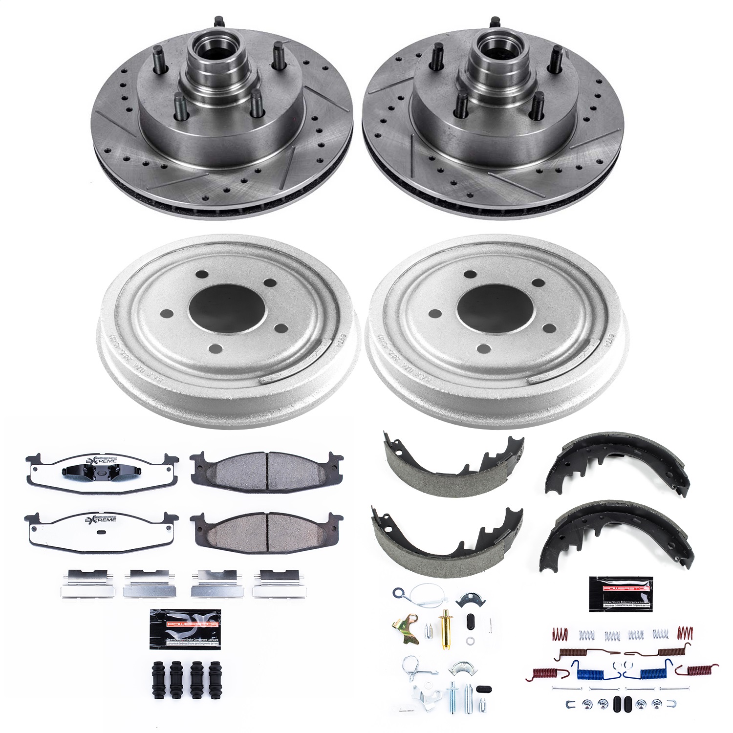 Power Stop - K15091DK-36 - Complete Vehicle Disc/Drum Brake Kit