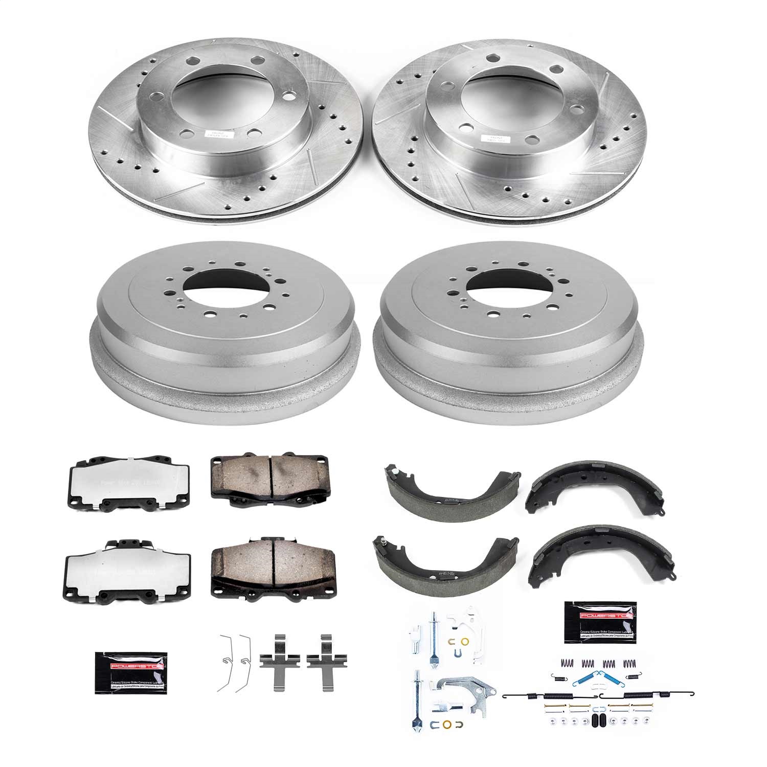 Power Stop - K15095DK-36 - Complete Vehicle Disc/Drum Brake Kit