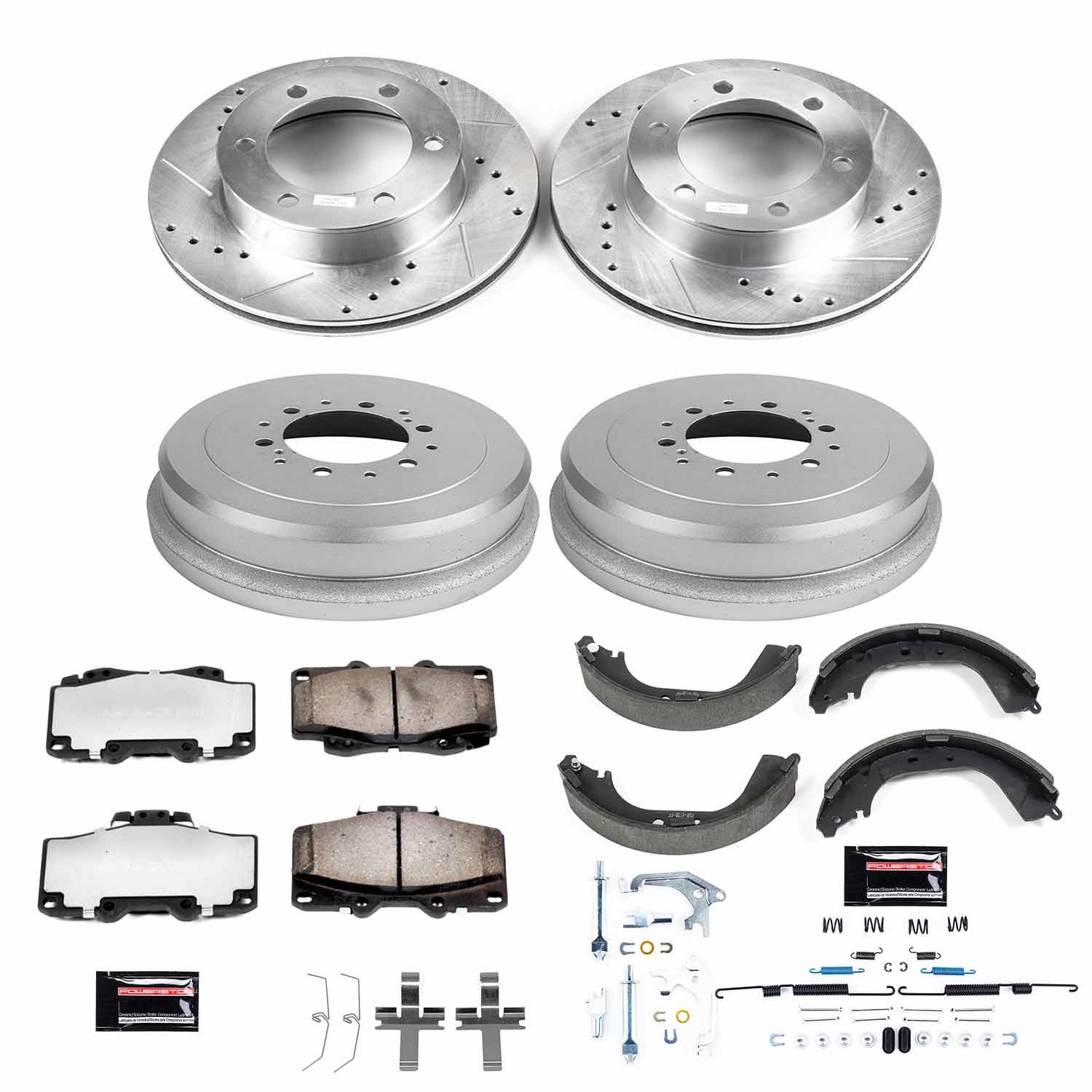 Power Stop - K15097DK-36 - Complete Vehicle Disc/Drum Brake Kit