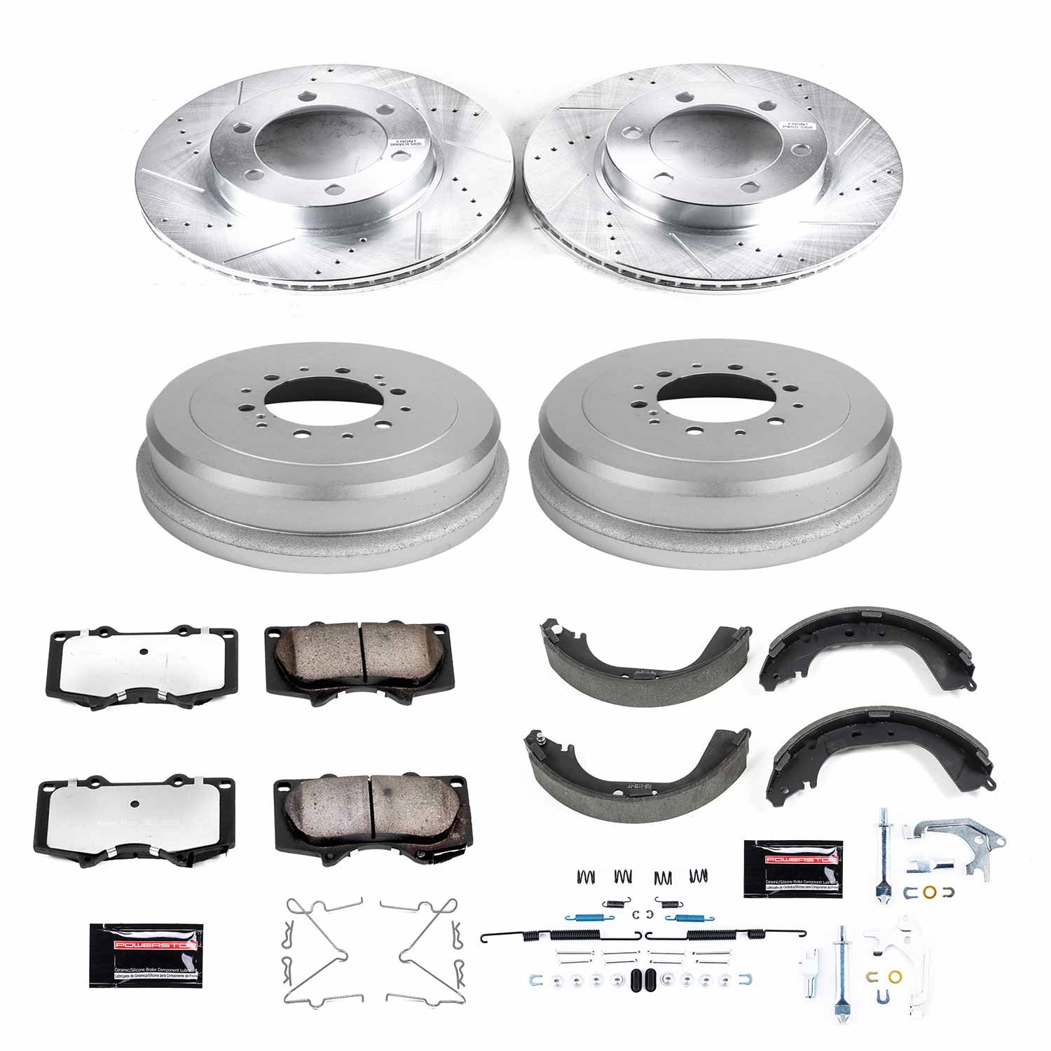 Power Stop - K15098DK-36 - Complete Vehicle Disc/Drum Brake Kit