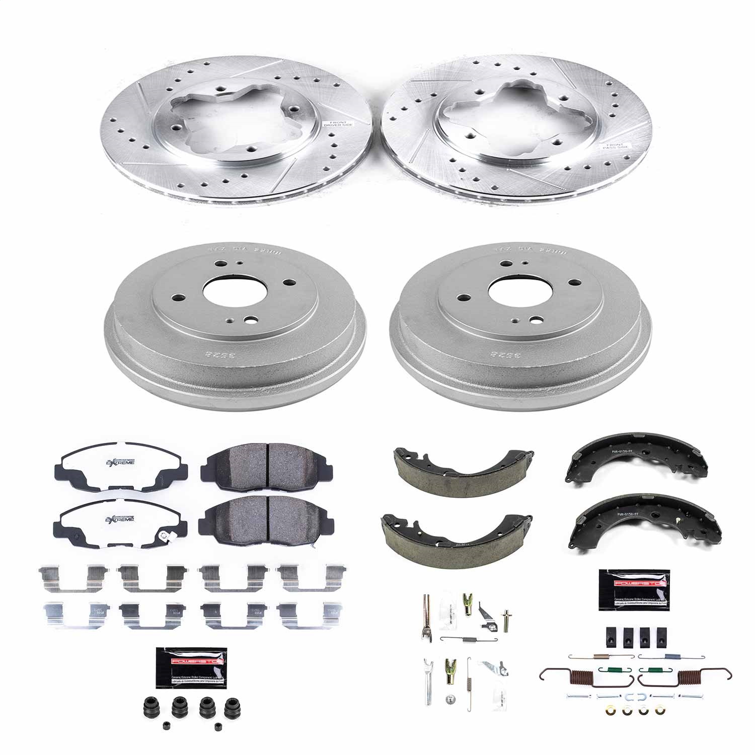 Power Stop - K15105DK-26 - Complete Vehicle Disc/Drum Brake Kit