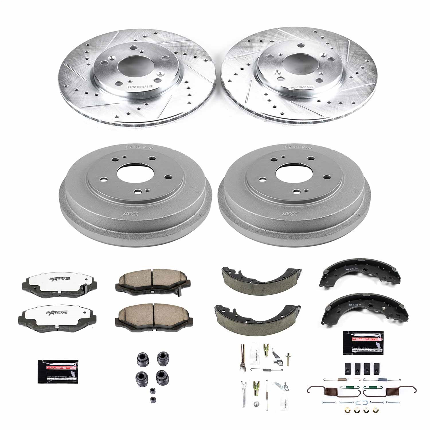 Power Stop - K15107DK-26 - Complete Vehicle Disc/Drum Brake Kit
