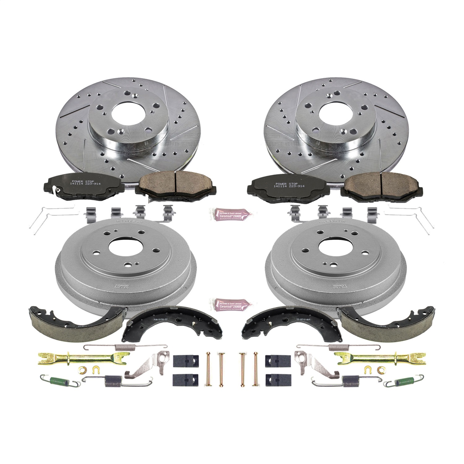 Power Stop - K15107DK - Complete Vehicle Disc/Drum Brake Kit