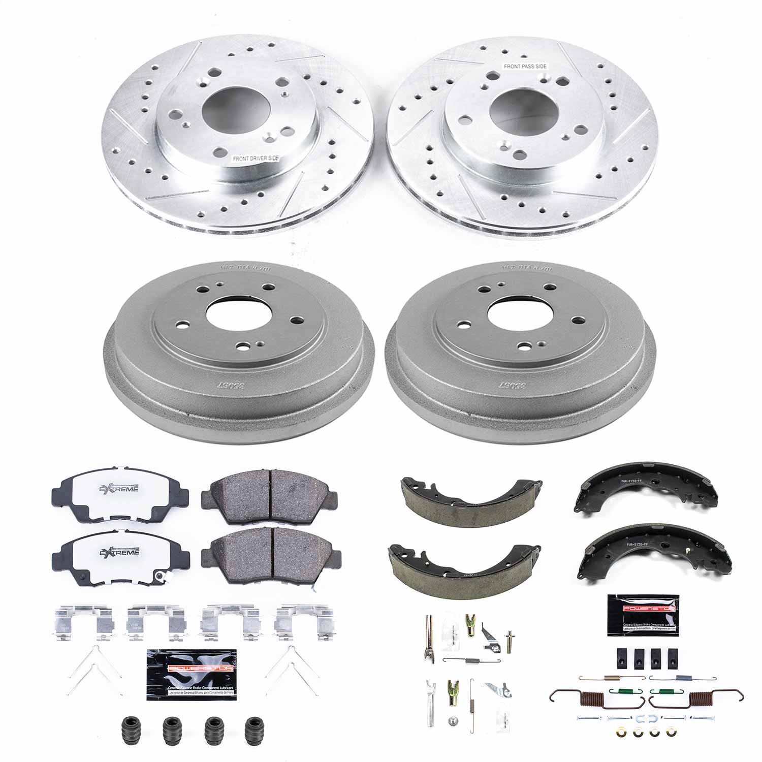 Power Stop - K15110DK-26 - Complete Vehicle Disc/Drum Brake Kit