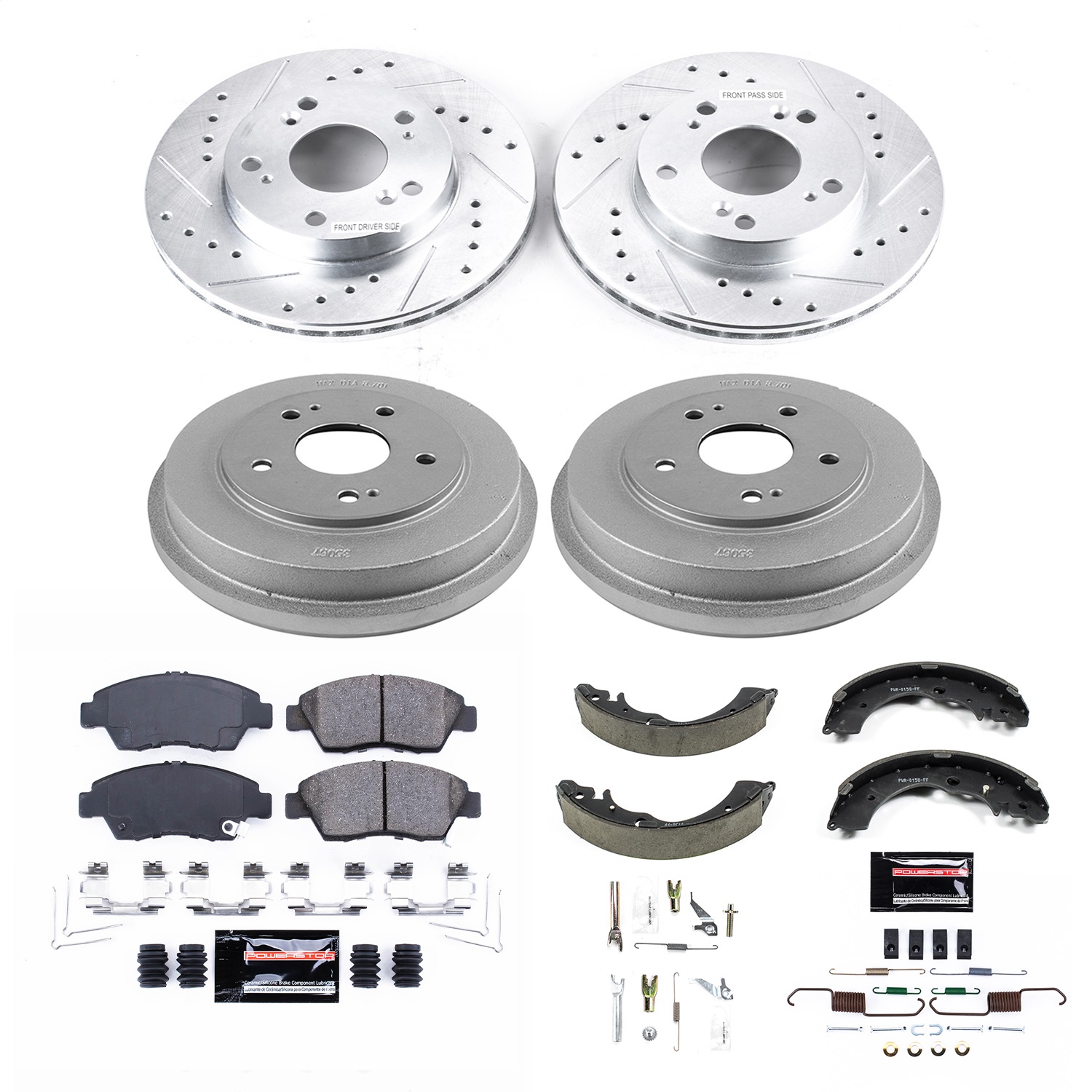 Power Stop - K15110DK - Complete Vehicle Disc/Drum Brake Kit