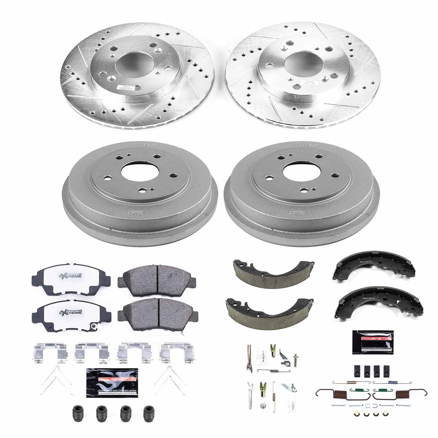 Power Stop - K15112DK-26 - Complete Vehicle Disc/Drum Brake Kit