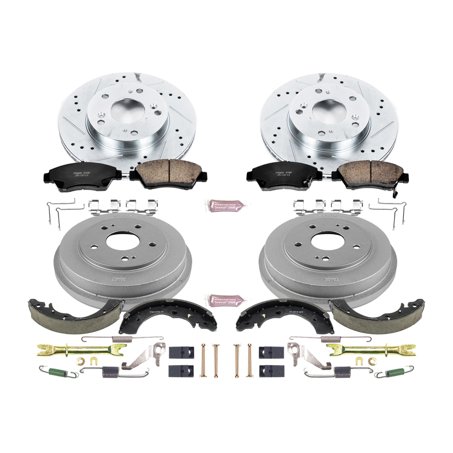 Power Stop - K15112DK - Complete Vehicle Disc/Drum Brake Kit