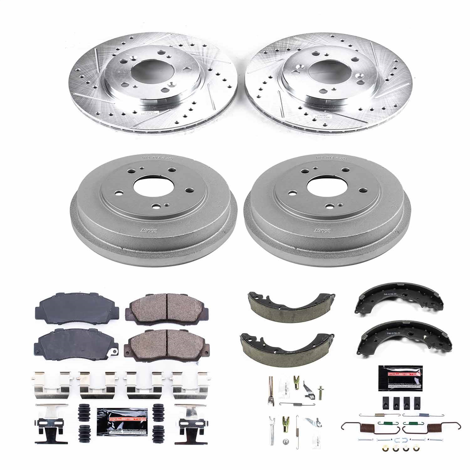 Power Stop - K15114DK - Complete Vehicle Disc/Drum Brake Kit