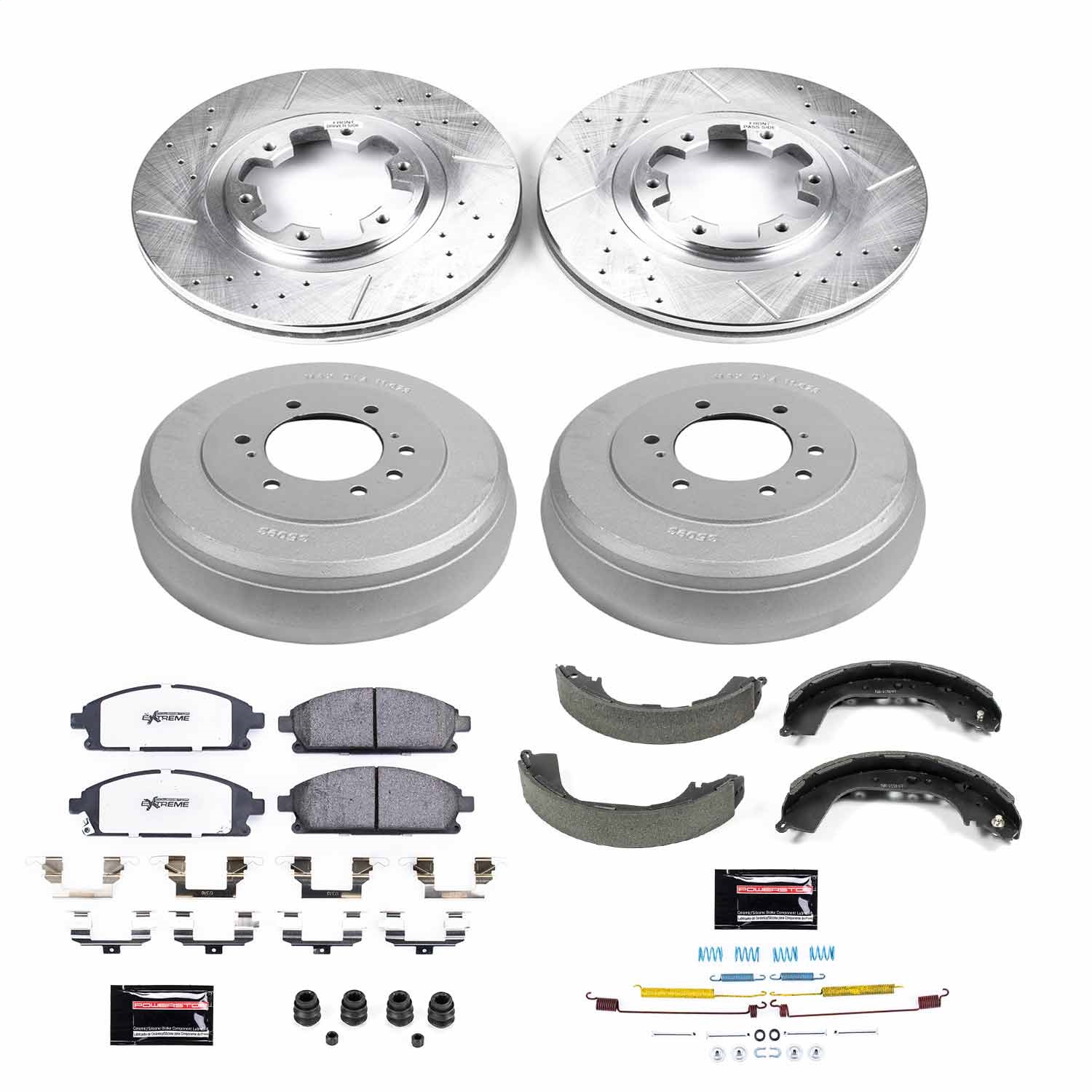 Power Stop - K15115DK-36 - Complete Vehicle Disc/Drum Brake Kit