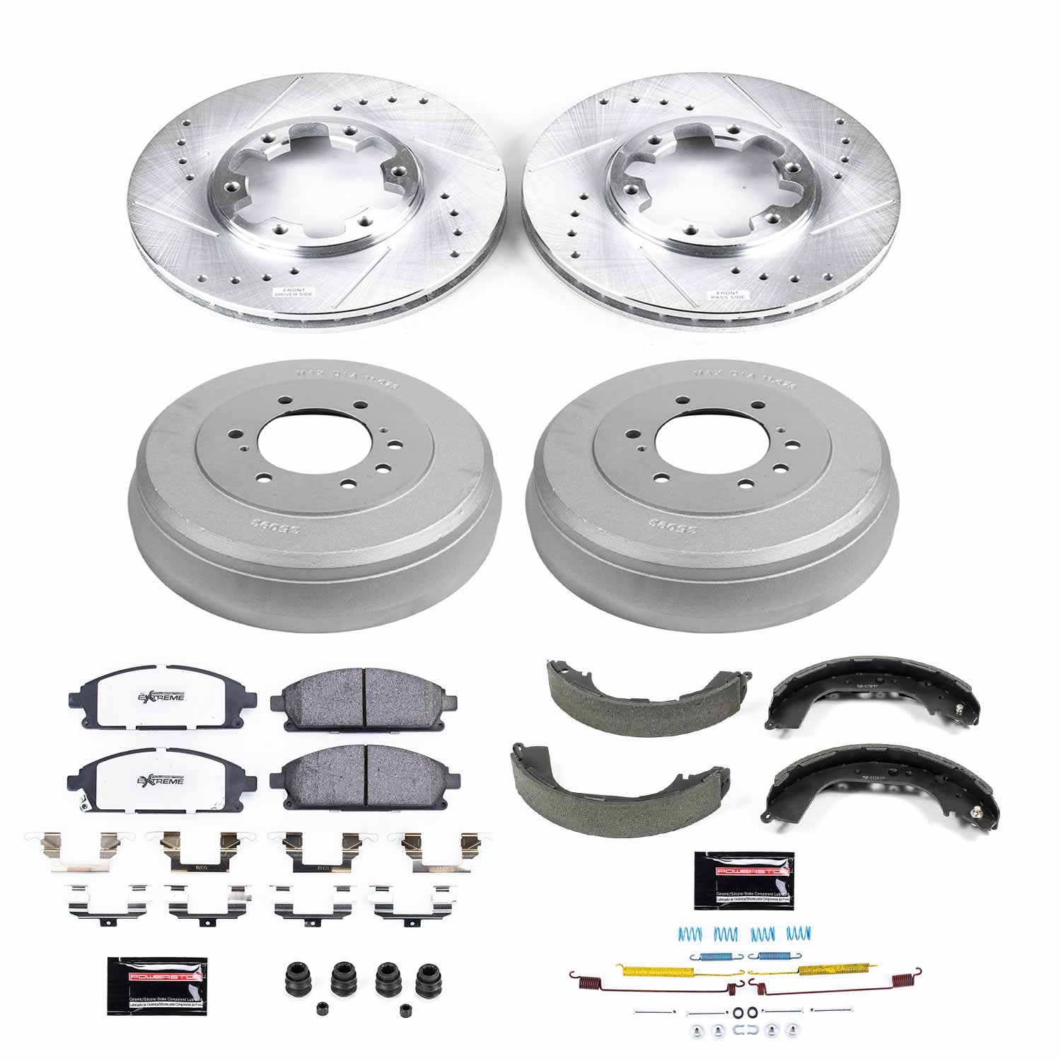Power Stop - K15116DK-36 - Complete Vehicle Disc/Drum Brake Kit