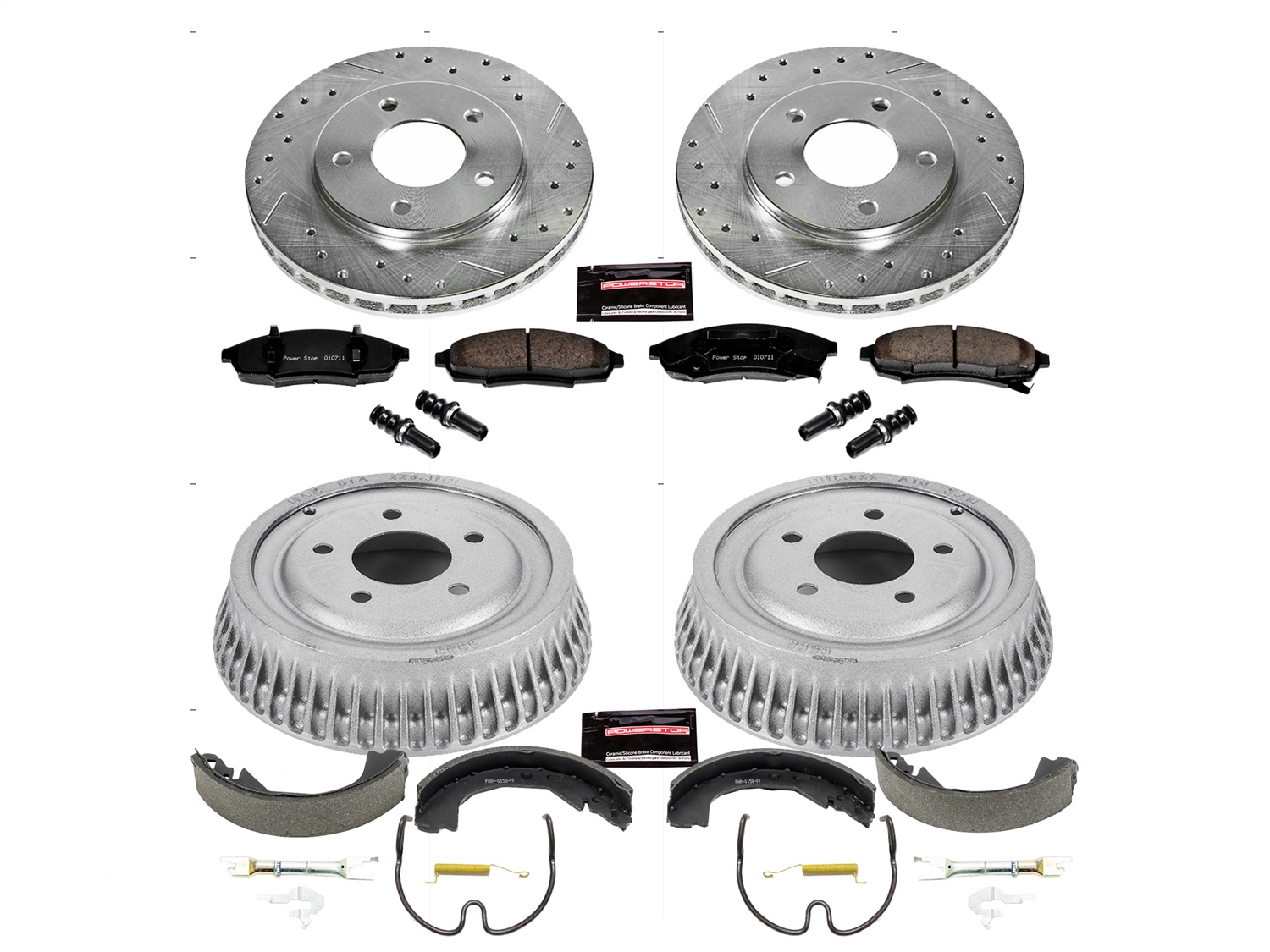 Power Stop - K15124DK - Complete Vehicle Disc/Drum Brake Kit
