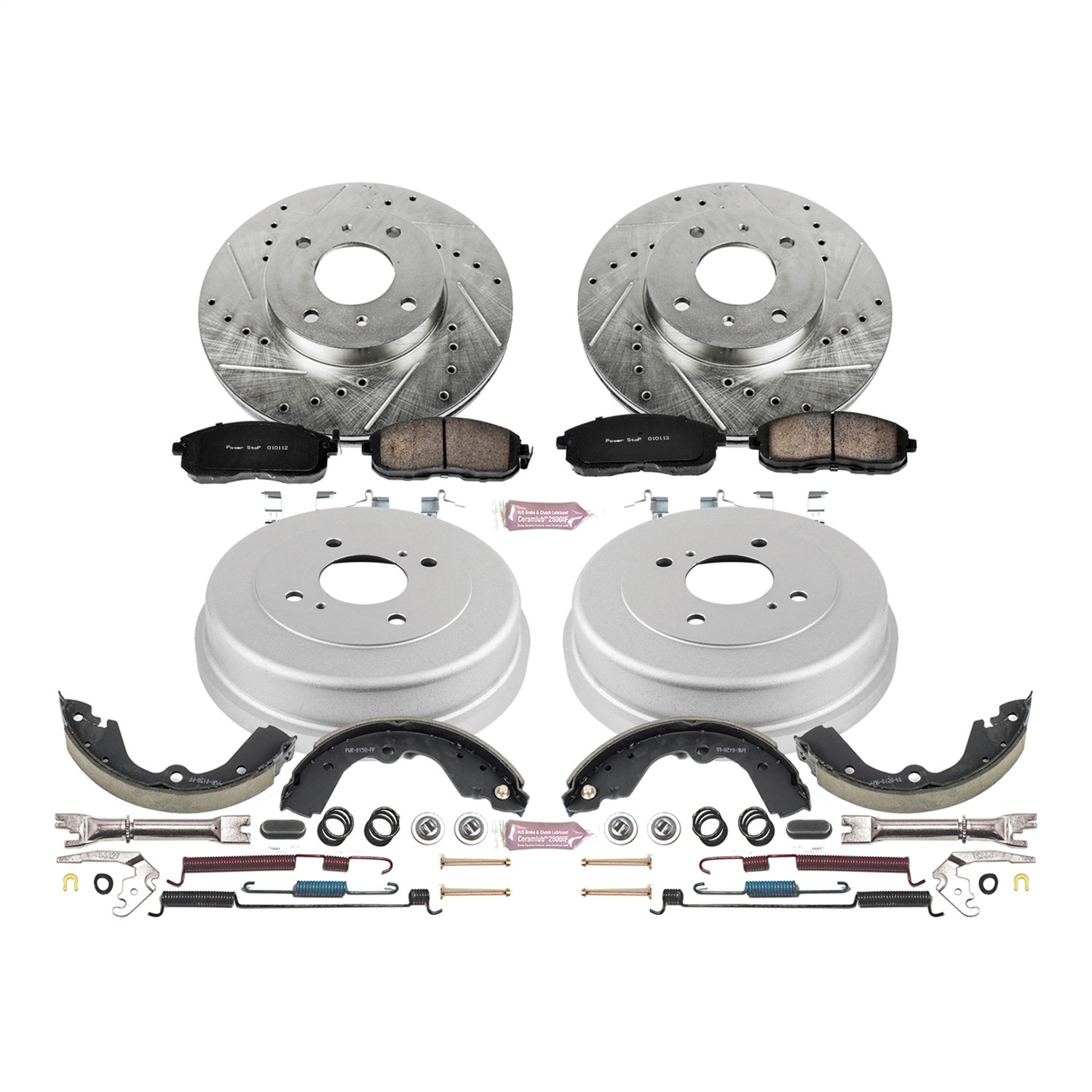 Power Stop - K15135DK - Complete Vehicle Disc/Drum Brake Kit