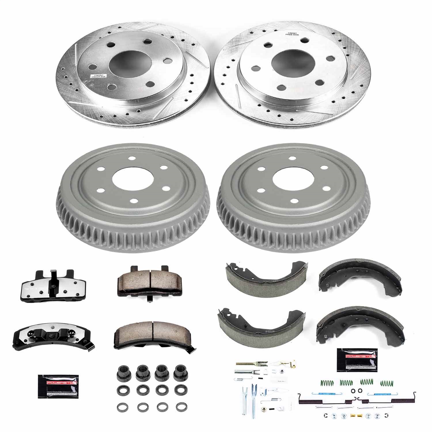 Power Stop - K15136DK-36 - Complete Vehicle Disc/Drum Brake Kit