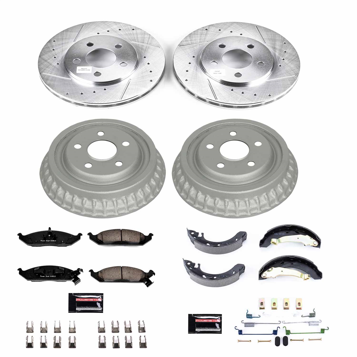 Power Stop - K15143DK - Complete Vehicle Disc/Drum Brake Kit