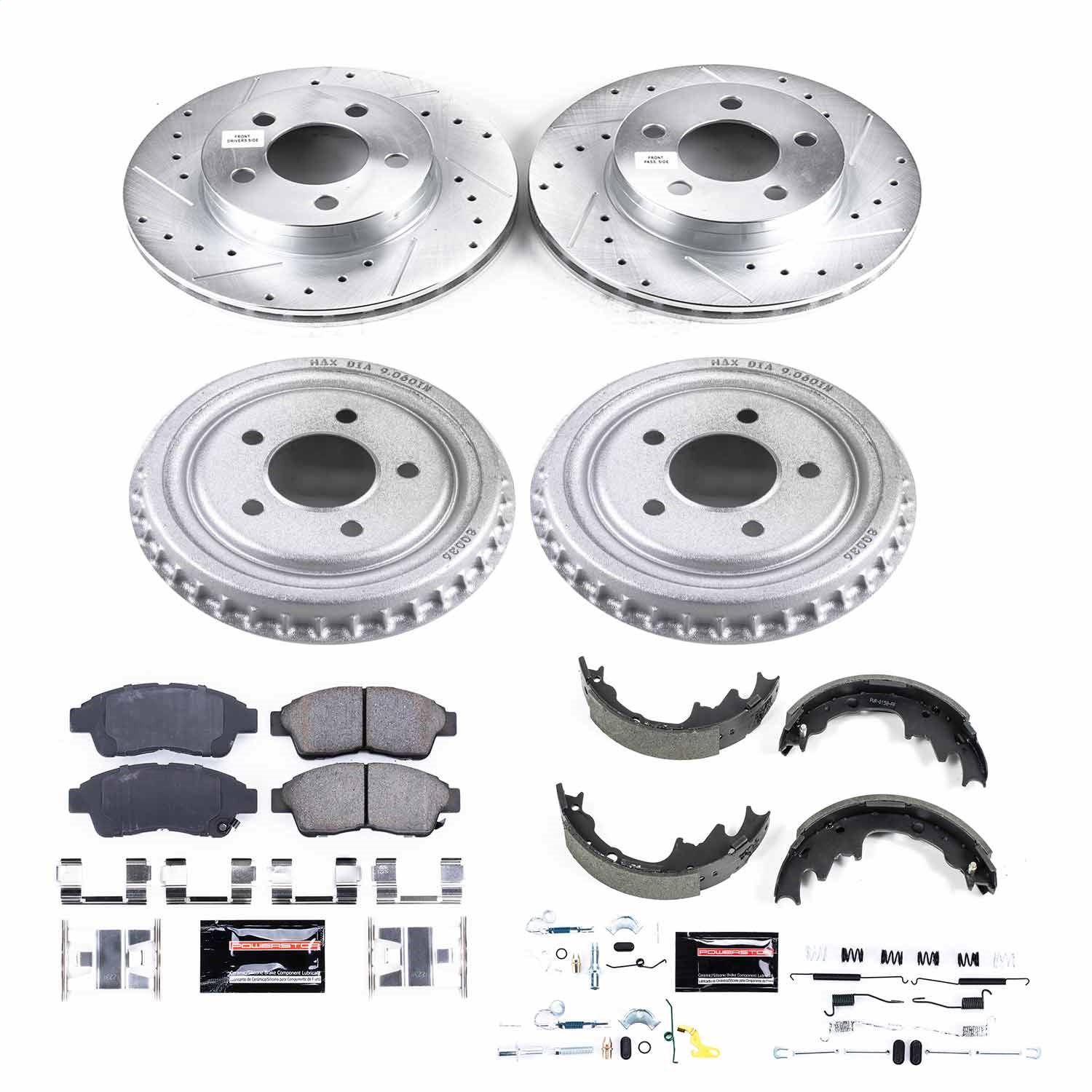 Power Stop - K15149DK - Complete Vehicle Disc/Drum Brake Kit