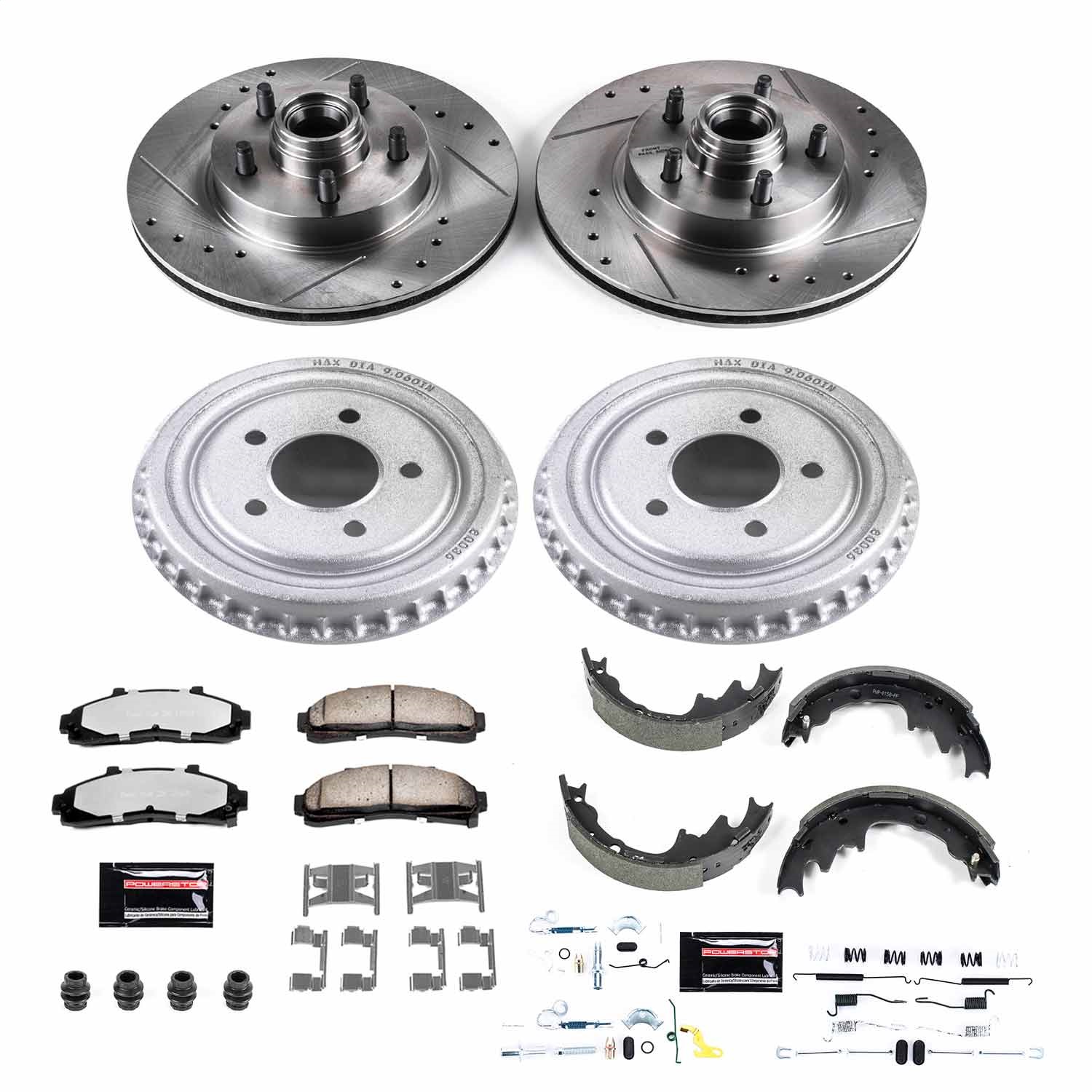 Power Stop - K15151DK-36 - Complete Vehicle Disc/Drum Brake Kit